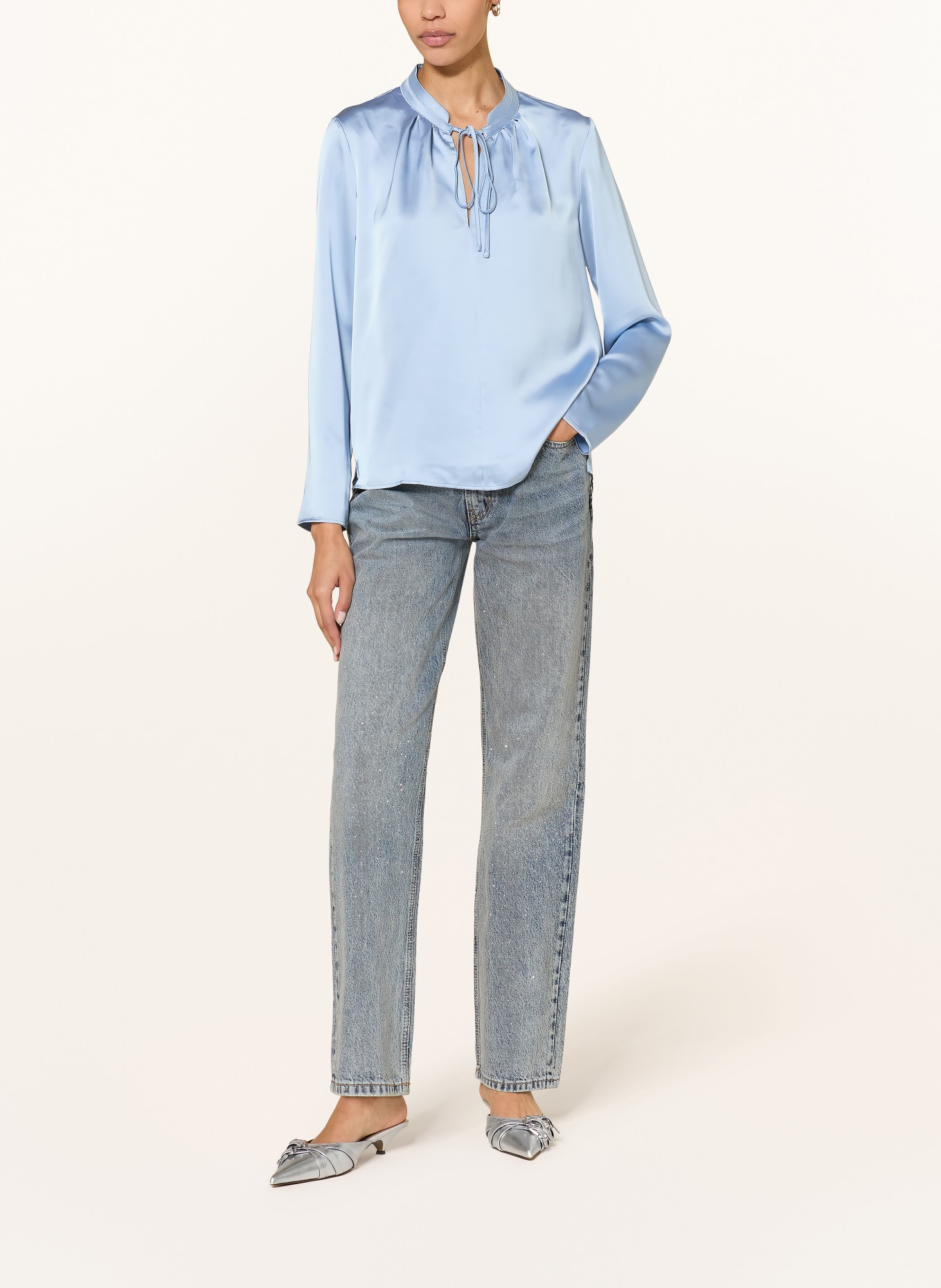 HUGO Blusenshirt CIMONAS: HELLBLAU