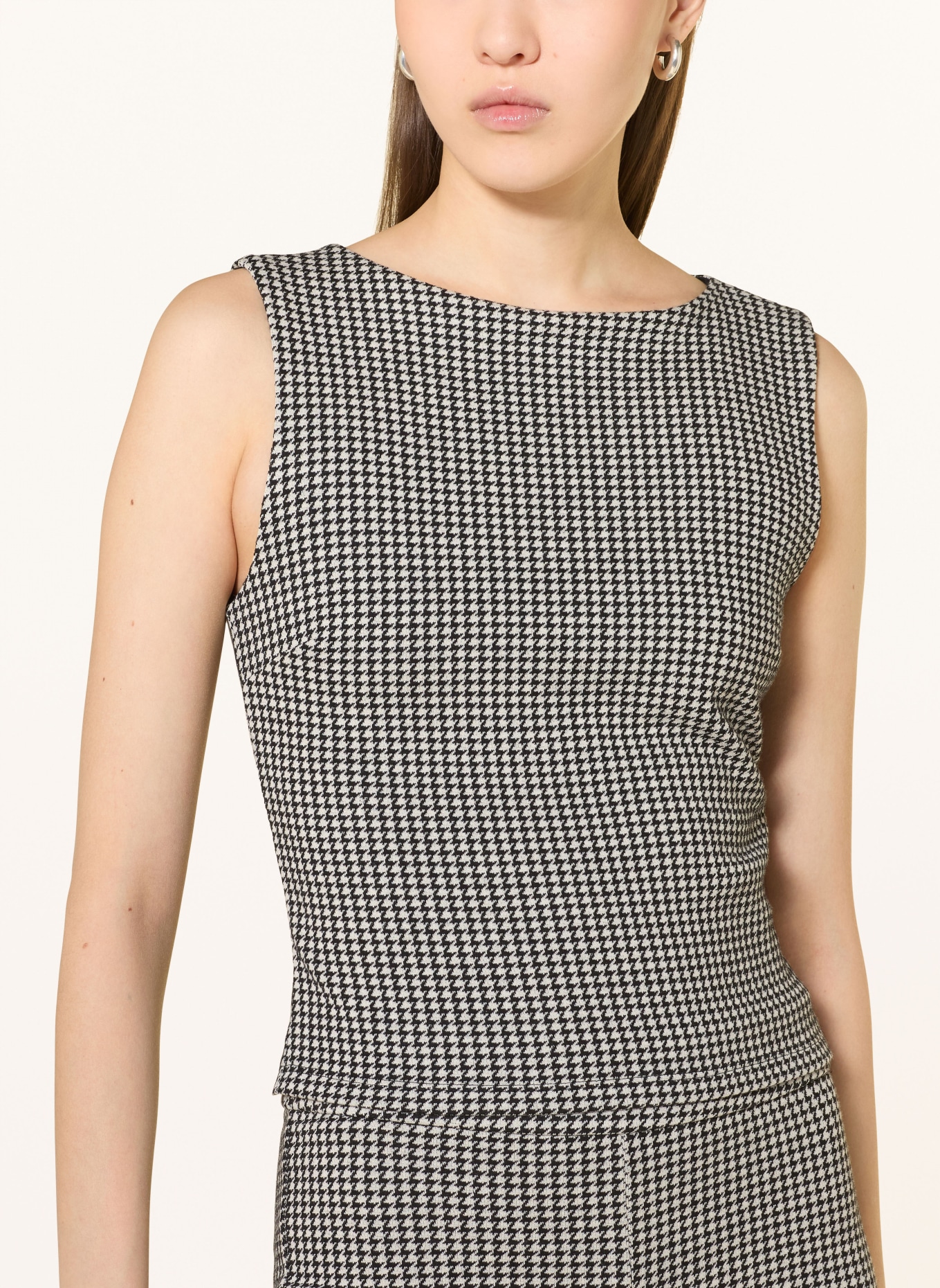 HUGO Top DAROSETTA: SCHWARZ / WEISS