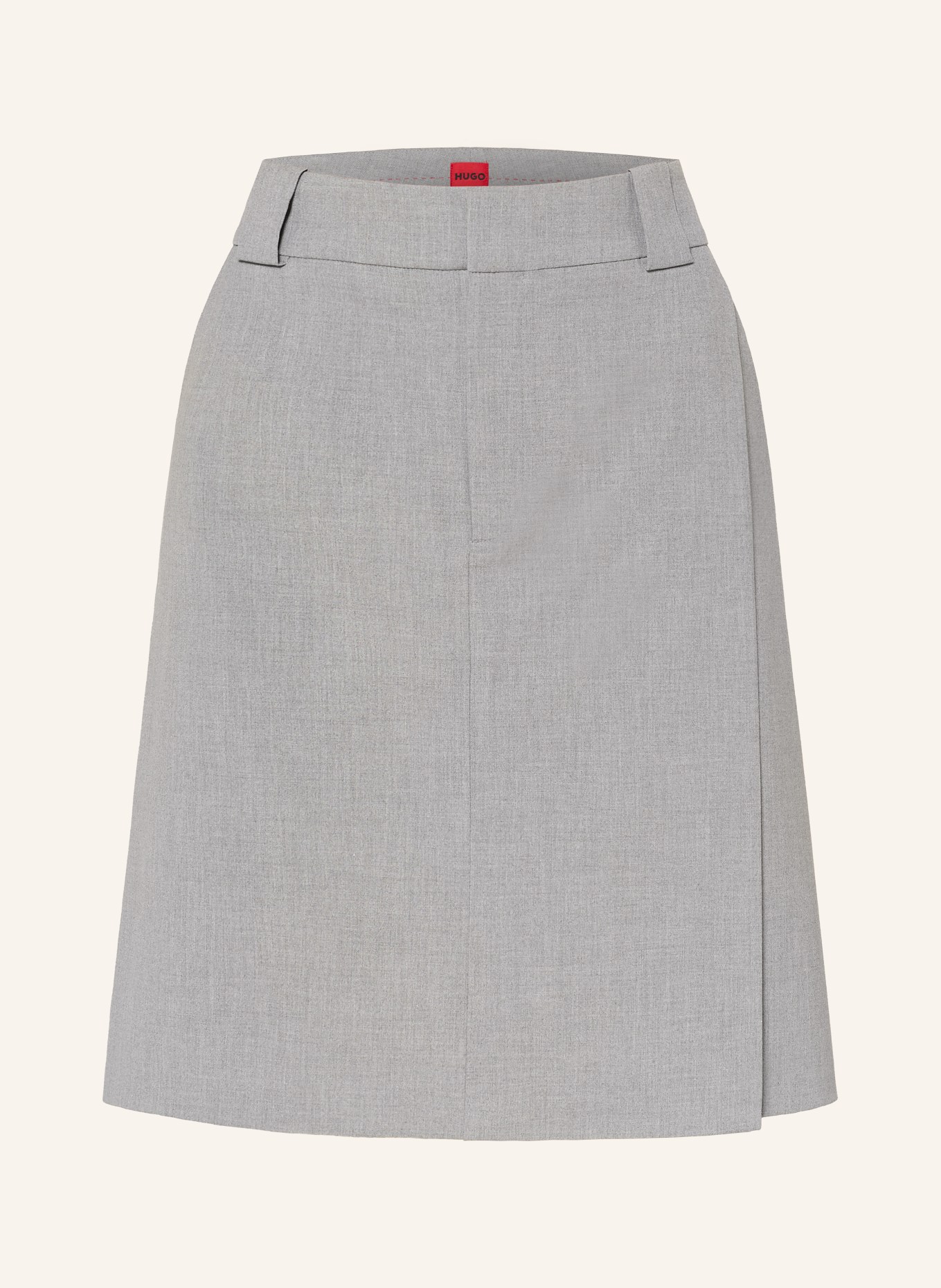 HUGO Sukně RANWI s překříženým střihem: ŠEDÁ