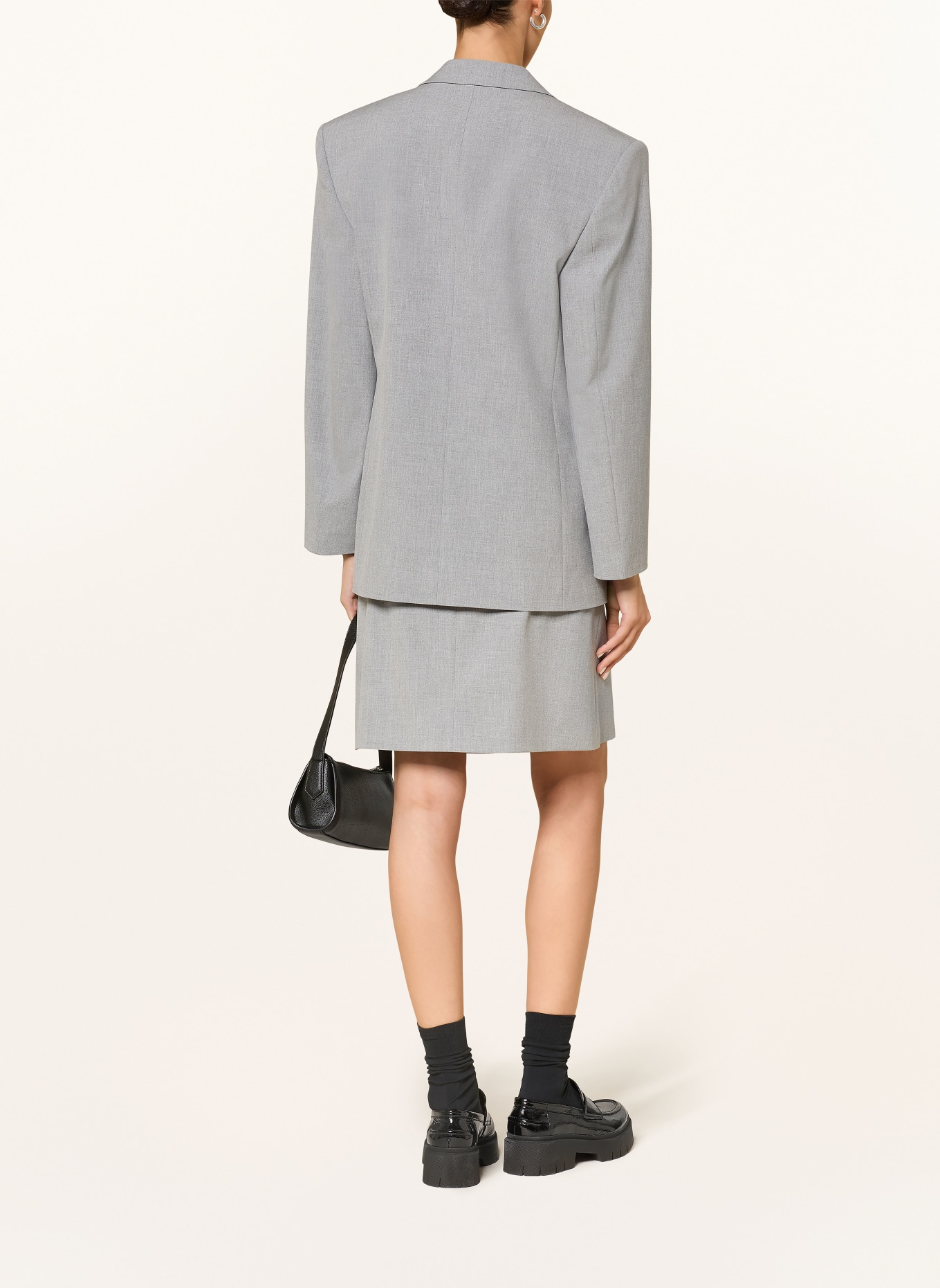 HUGO Sukně RANWI s překříženým střihem: ŠEDÁ