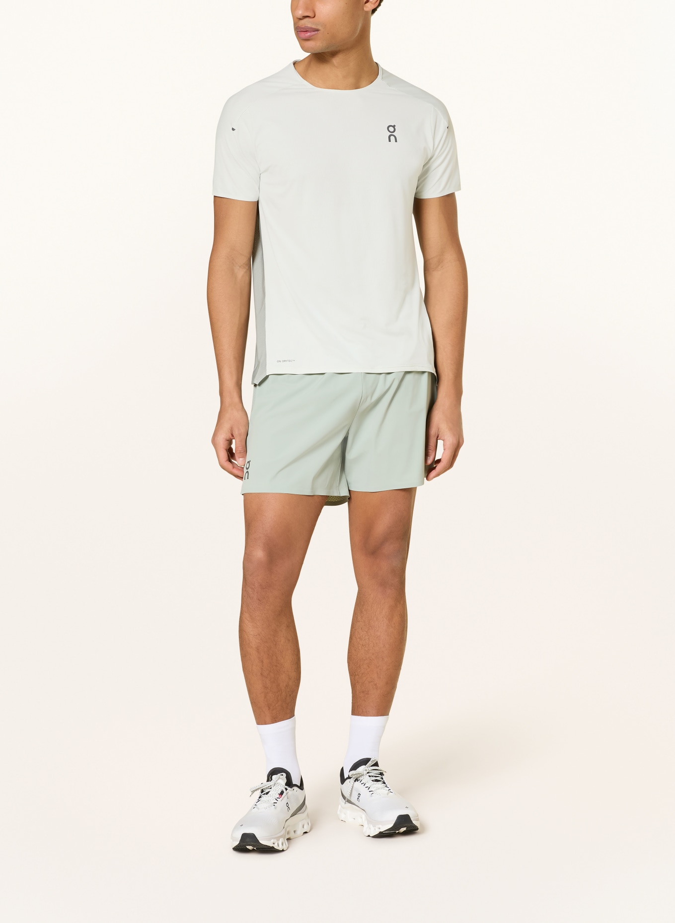 On Laufshirt PERFORMANCE-T: HELLGRAU / GRAU