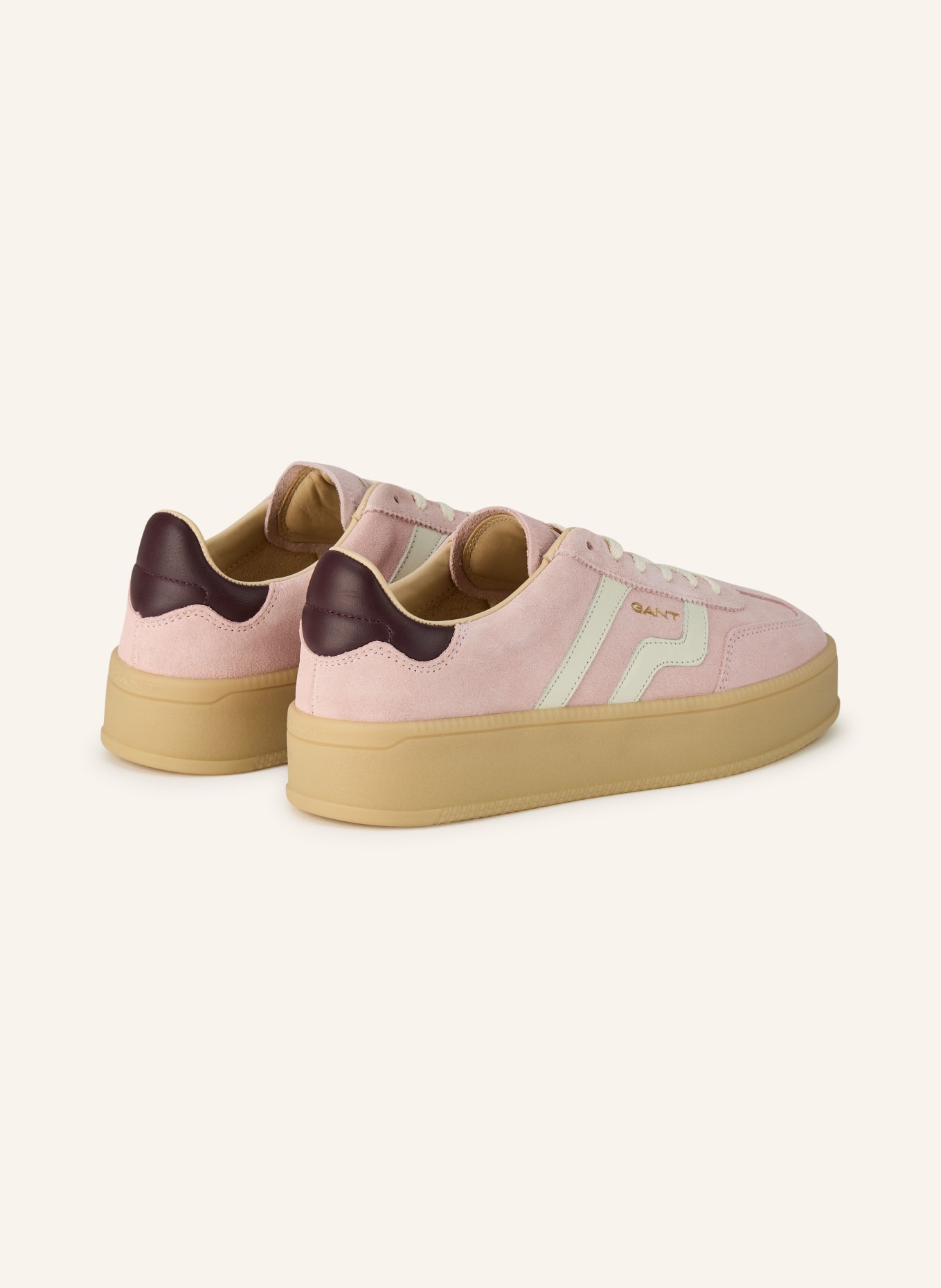 GANT Sneaker CUZMANI: ROSÉ / DUNKELBRAUN / CREME
