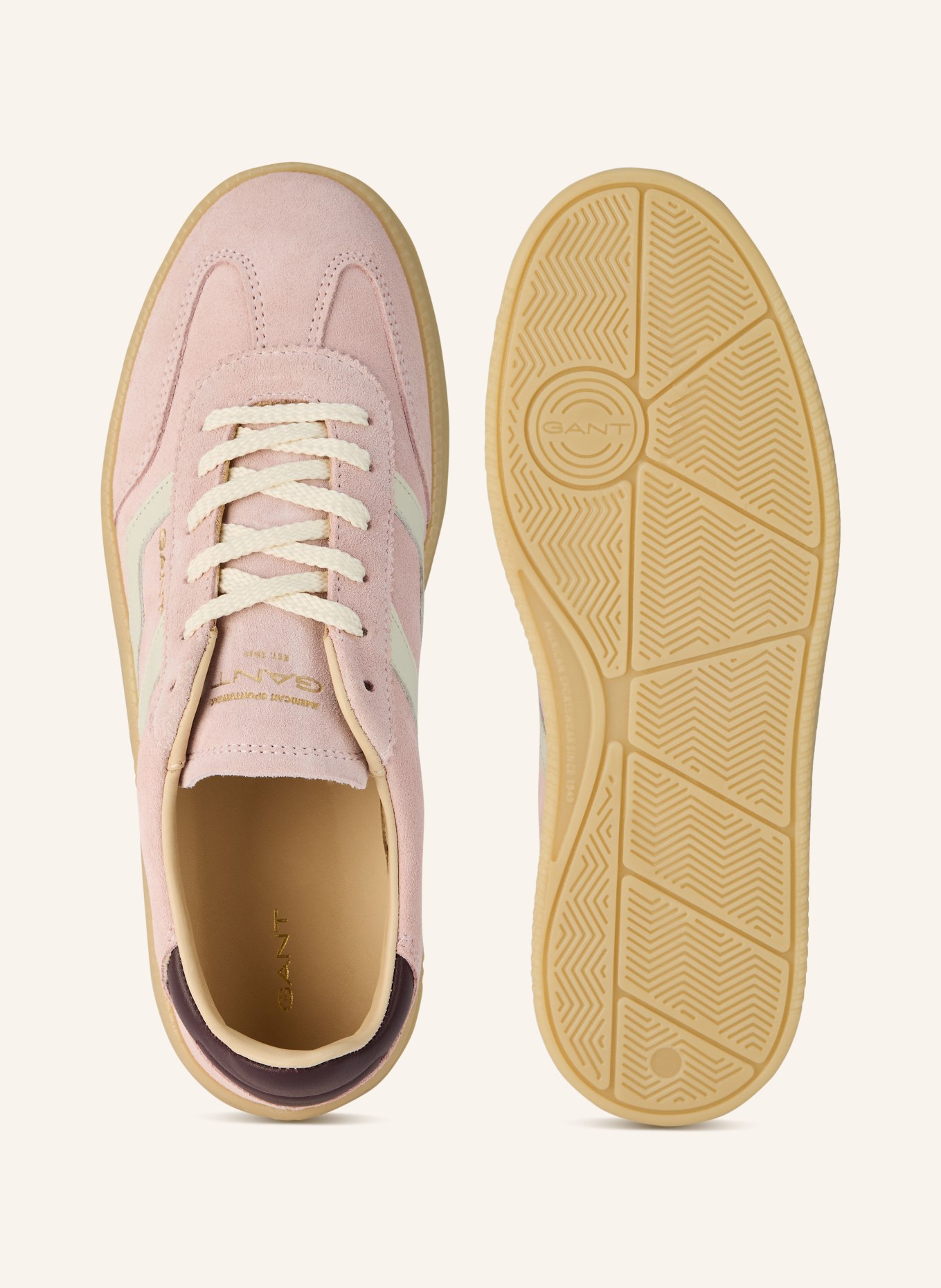 GANT Sneaker CUZMANI: ROSÉ / DUNKELBRAUN / CREME