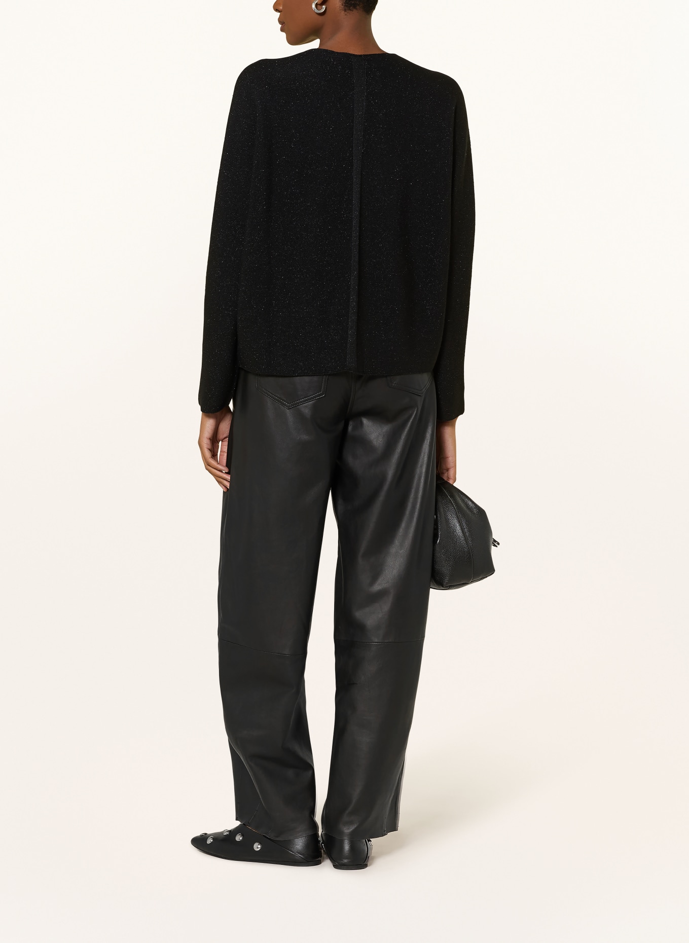 Rich & Royal Pullover mit Glitzergarn: SCHWARZ