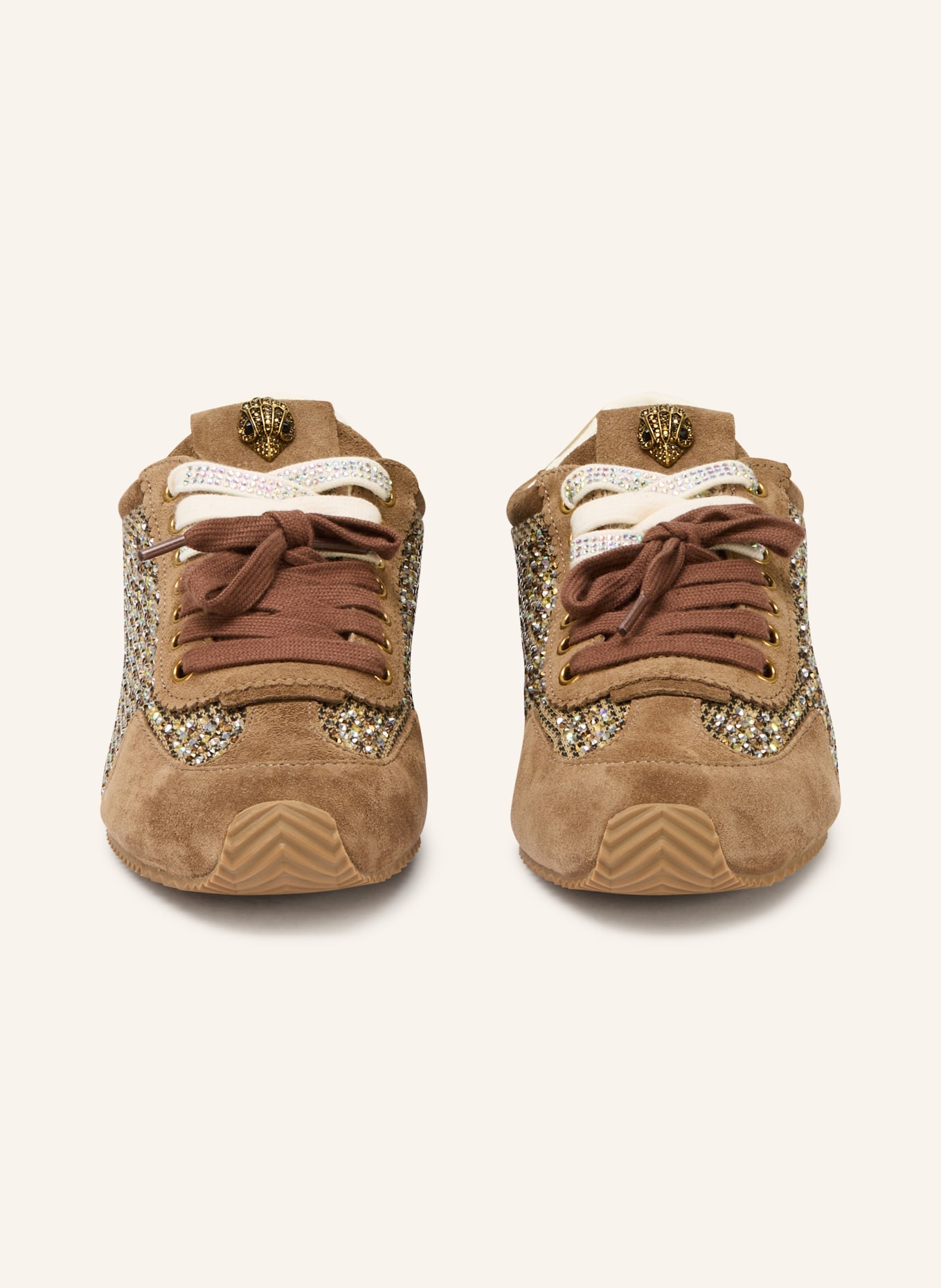 KURT GEIGER Sneaker ISLINGTON mit Schmucksteinen: BRAUN / GOLD