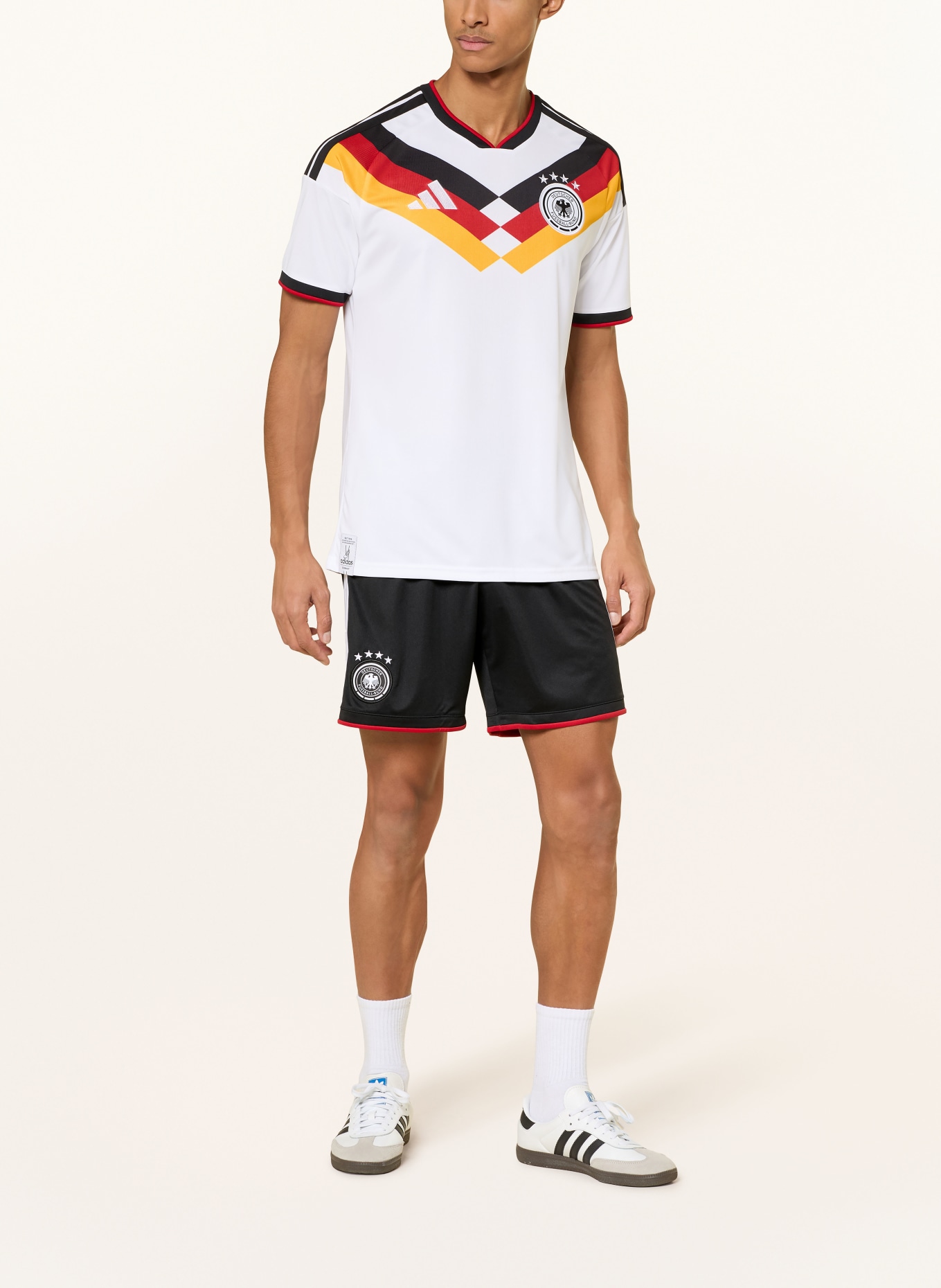 adidas Shorts DUITSLAND 26 voor heren: ZWART / ROOD / WIT