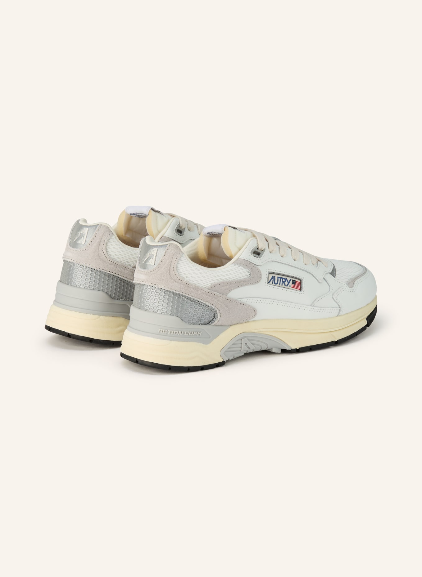 AUTRY HYPERWAY LOW sneaker: WHITE / SILVER / LIGHT GRAY
