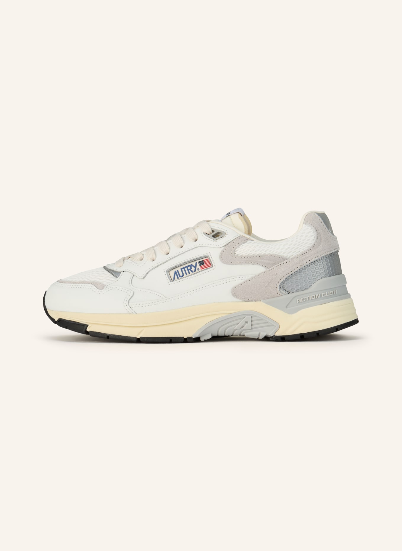 AUTRY HYPERWAY LOW sneaker: WHITE / SILVER / LIGHT GRAY