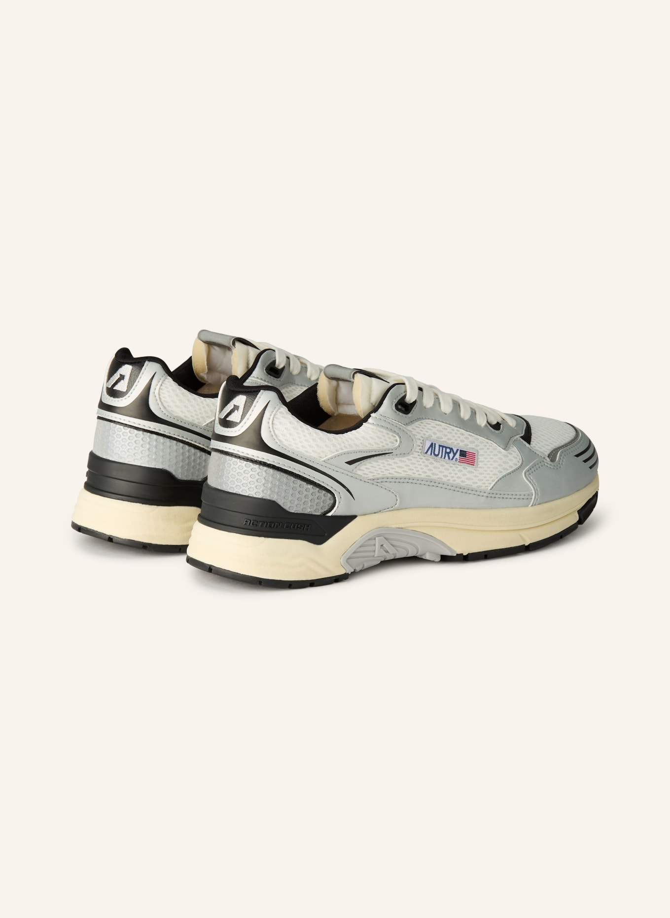 AUTRY HYPERWAY LOW sneaker: WHITE / SILVER / BLACK