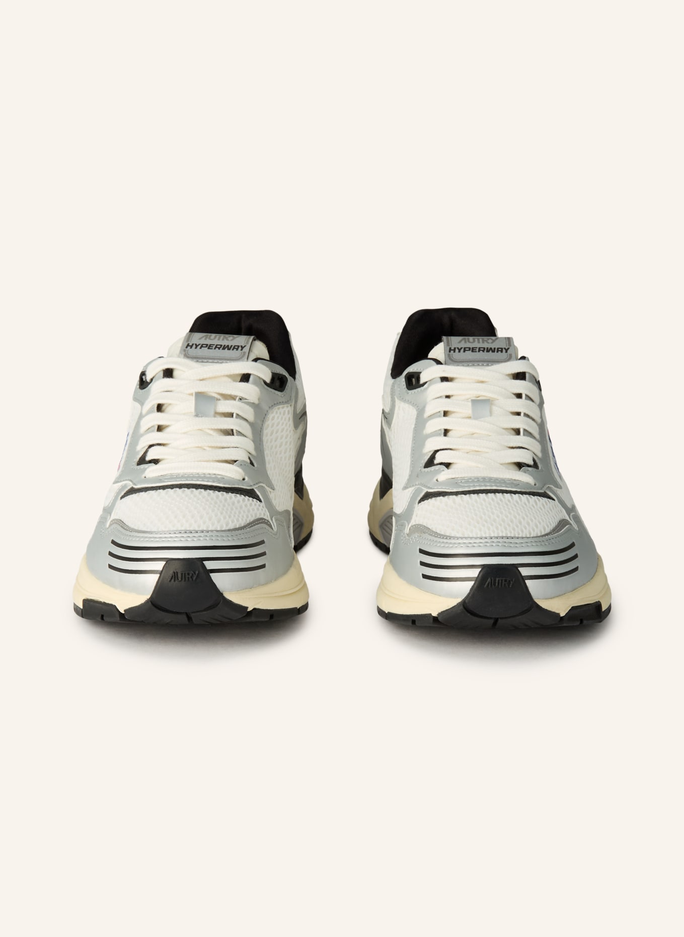 AUTRY HYPERWAY LOW sneaker: WHITE / SILVER / BLACK