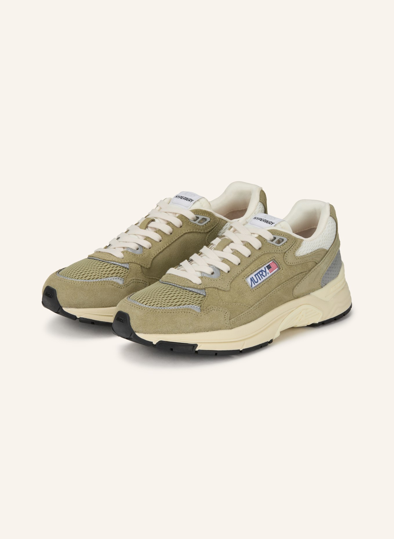 AUTRY Sneaker HYPERWAY LOW: OLIV / BEIGE