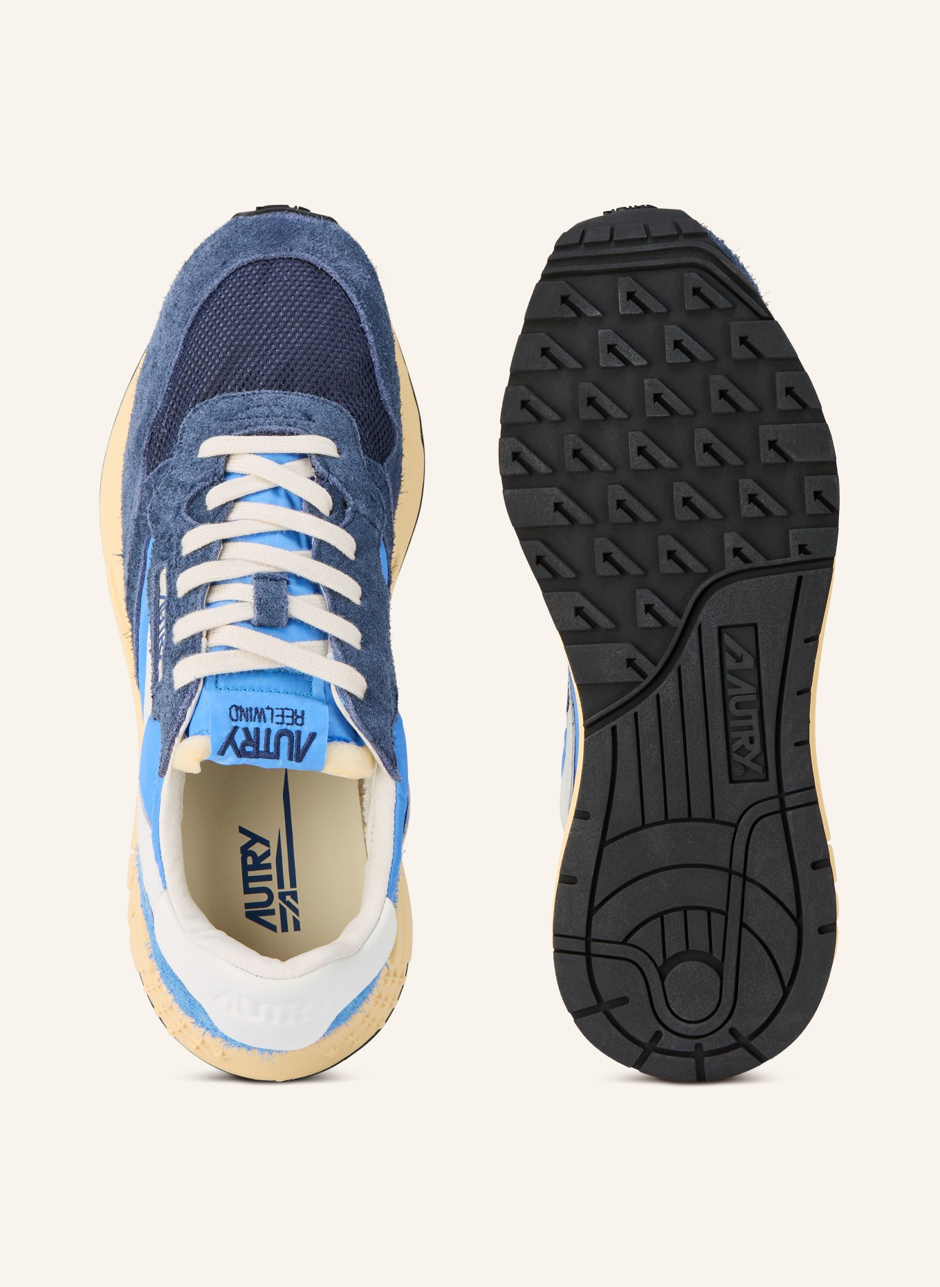 AUTRY Sneaker REELWIND LOW: DUNKELBLAU / HELLBLAU / BLAU