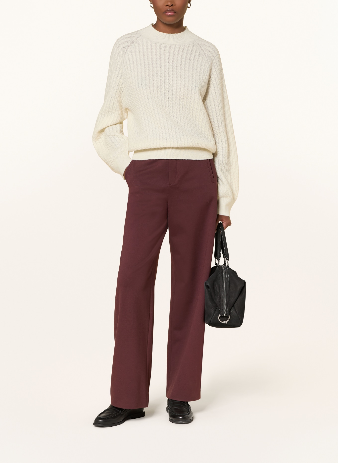 DRYKORN Spodnie Marlene FAE: CIEMNOCZERWONY