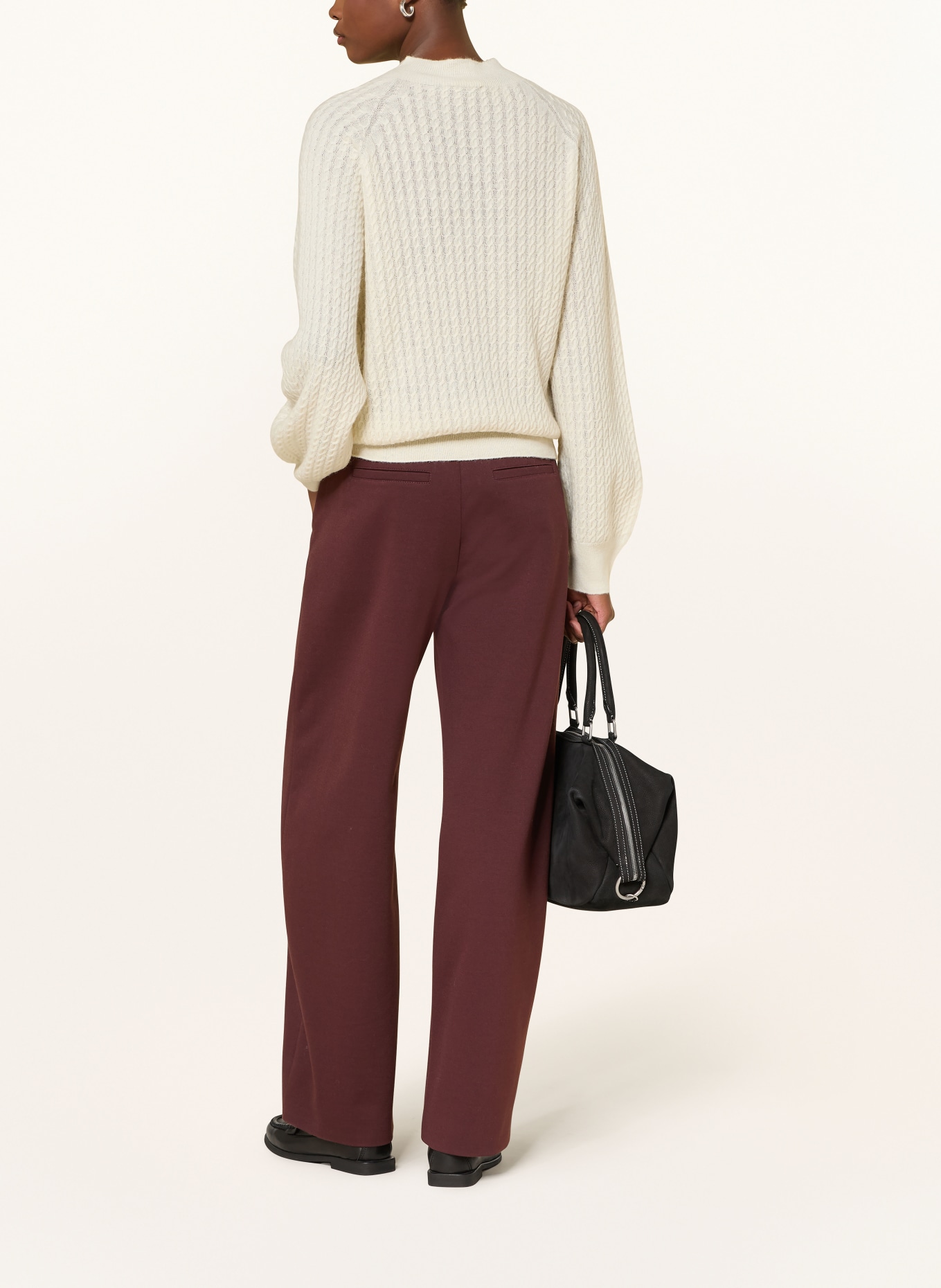 DRYKORN Spodnie Marlene FAE: CIEMNOCZERWONY