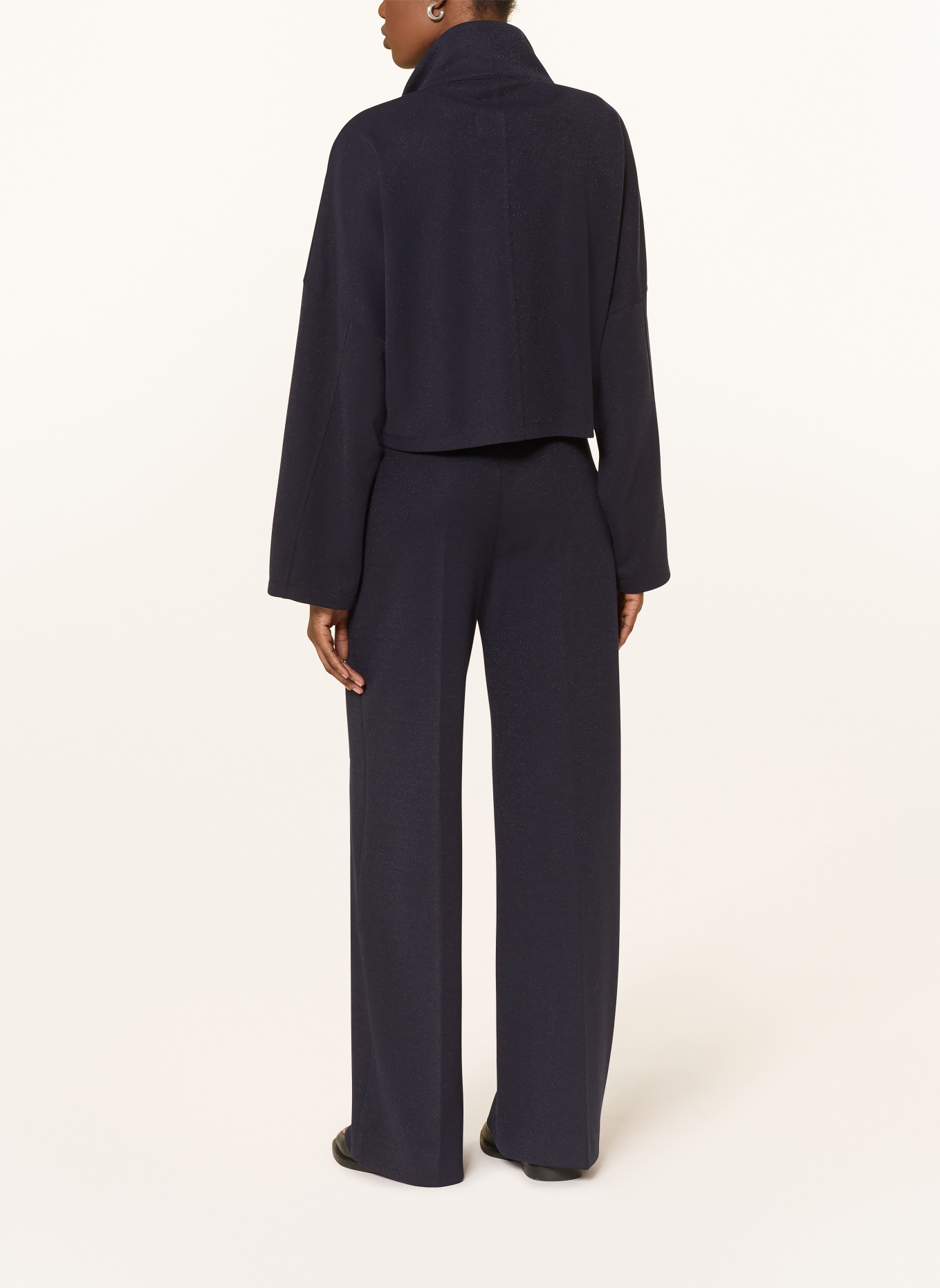 DRYKORN Marlenehose BEFORE mit Glitzergarn: DUNKELBLAU