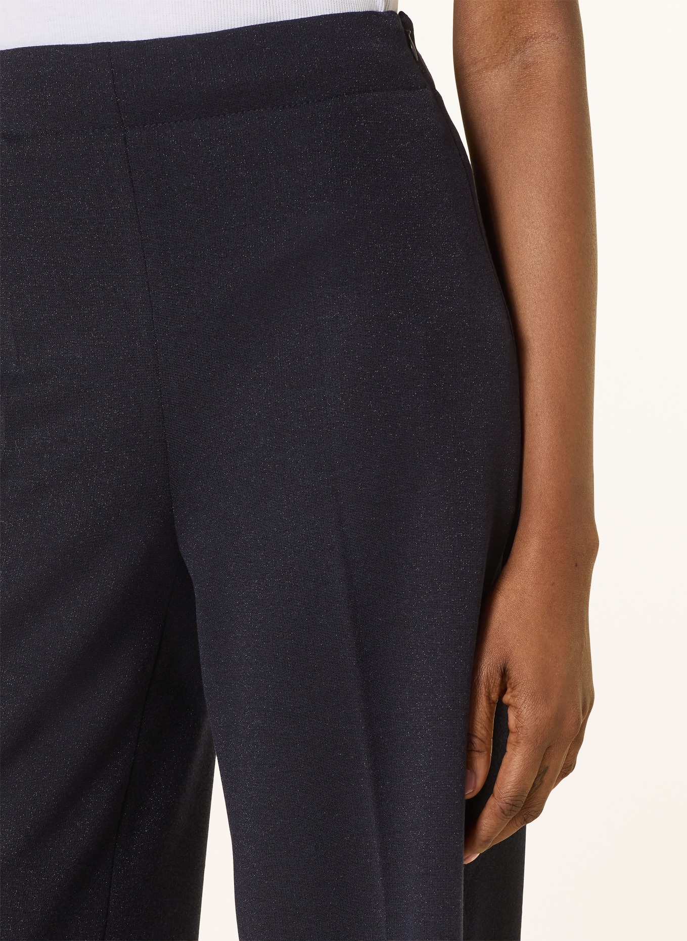 DRYKORN Marlenehose BEFORE mit Glitzergarn: DUNKELBLAU