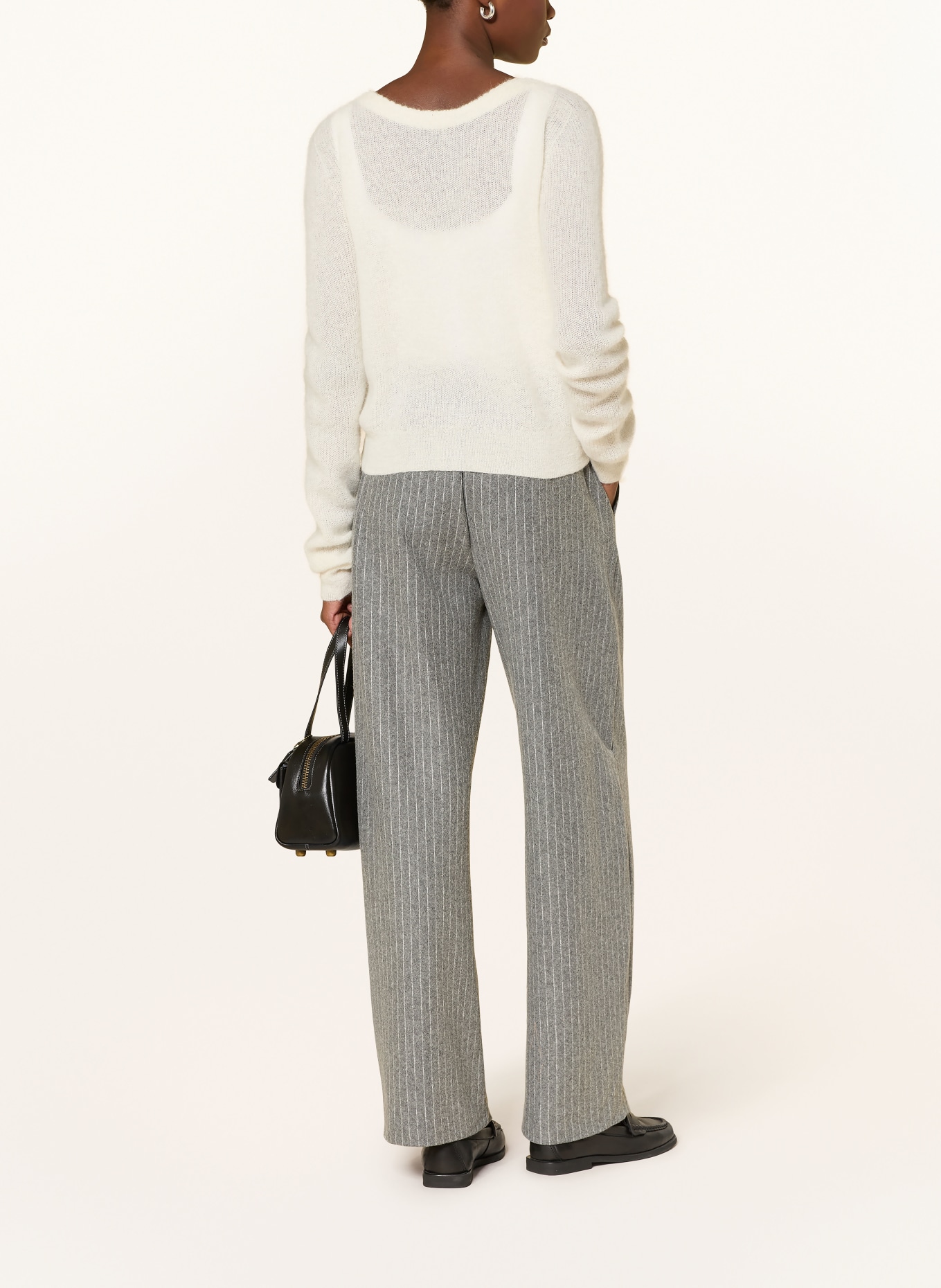 DRYKORN Marlenehose CONSIDER: GRAU / WEISS