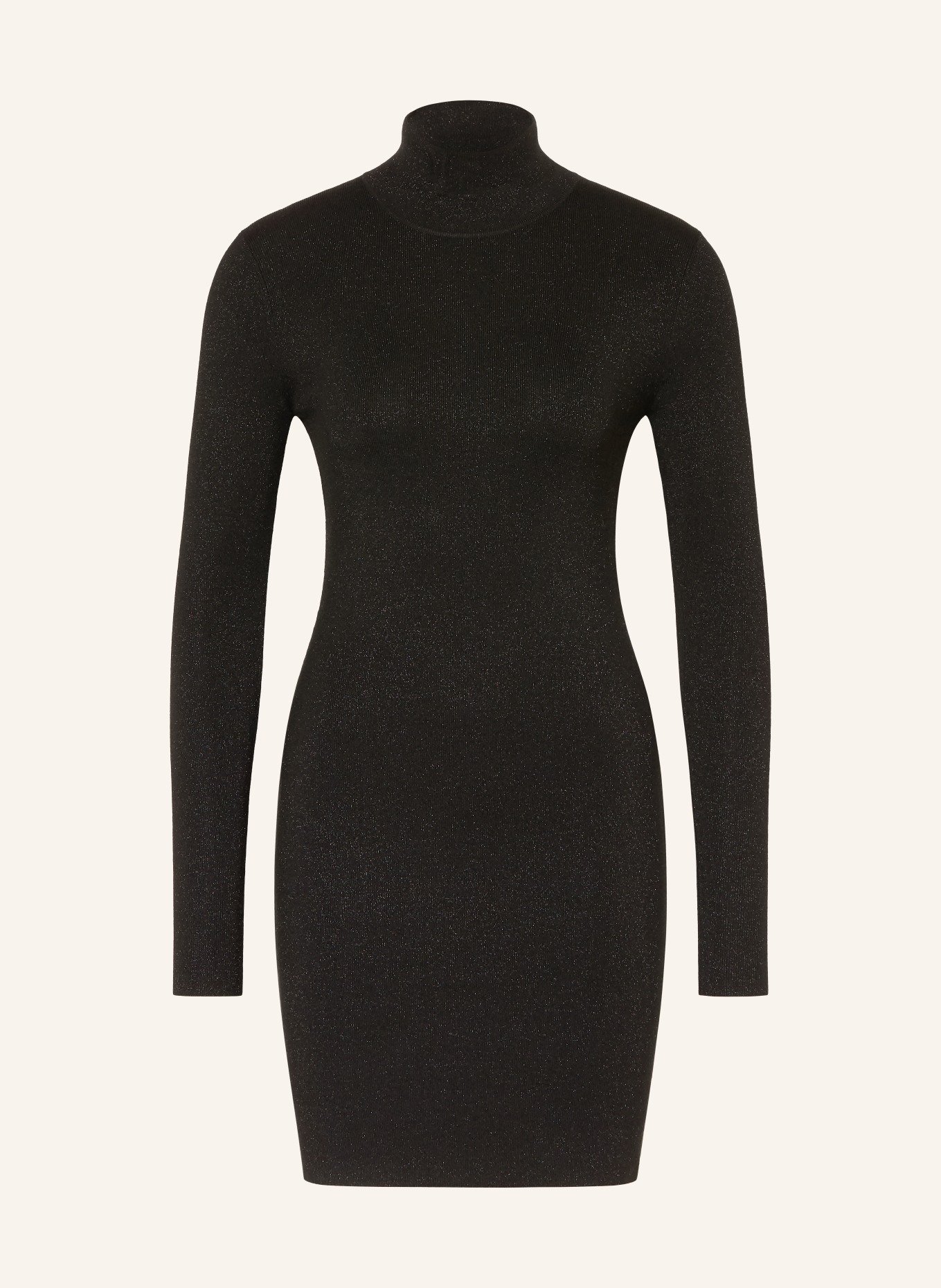 DRYKORN Pletené šaty LORELIA s třpytivou přízí: ČERNÁ