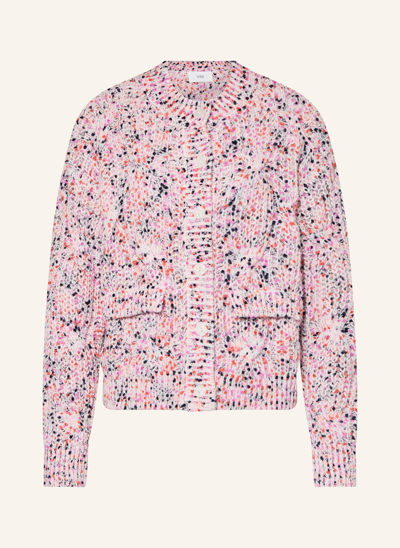 Y.A.S. Strickjacke: ROSA / ORANGE / SCHWARZ