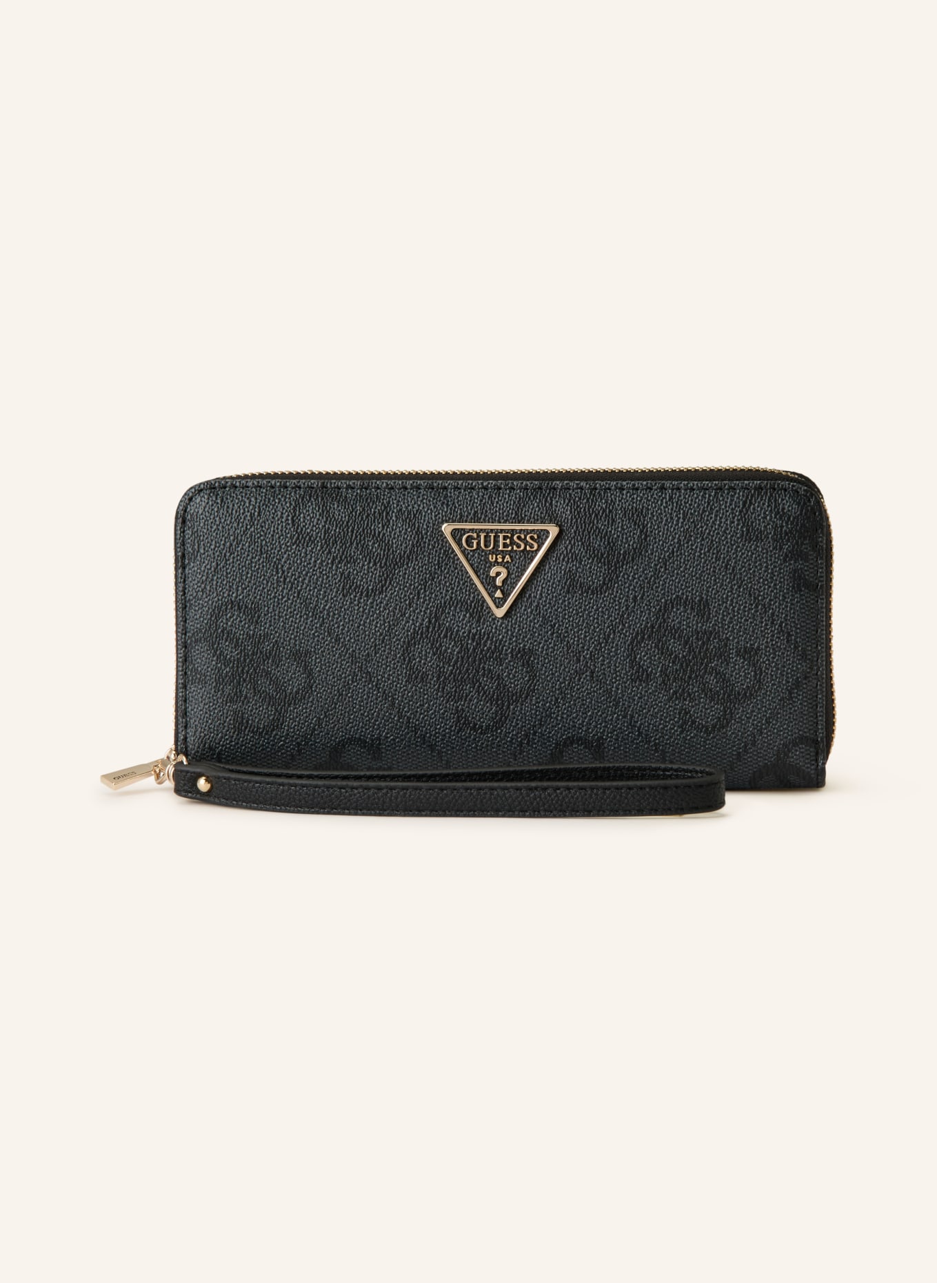GUESS LAUREL II wallet: DARK GRAY / BLACK
