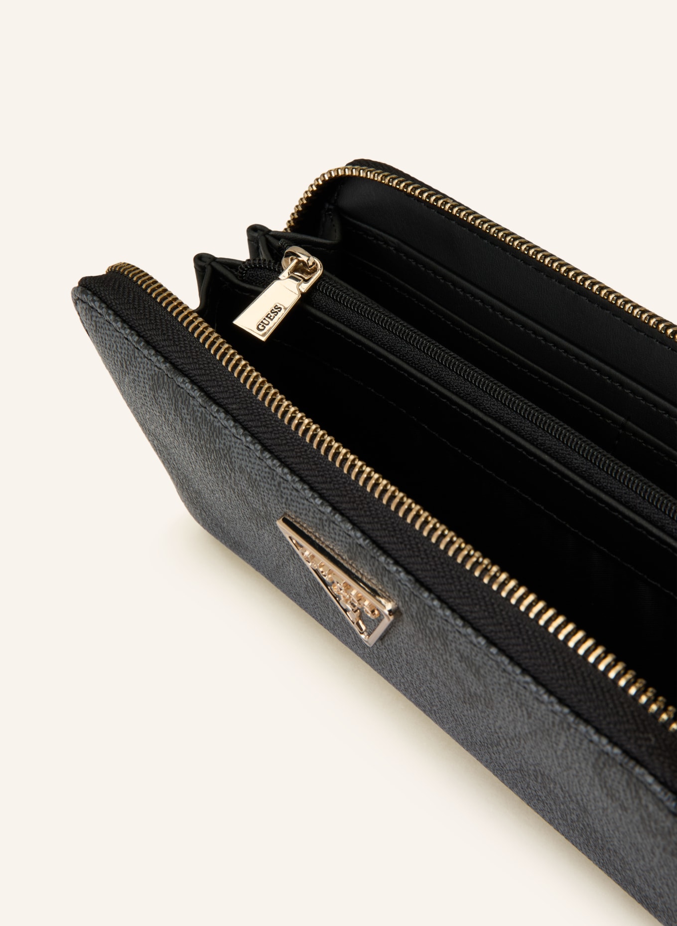 GUESS LAUREL II wallet: DARK GRAY / BLACK