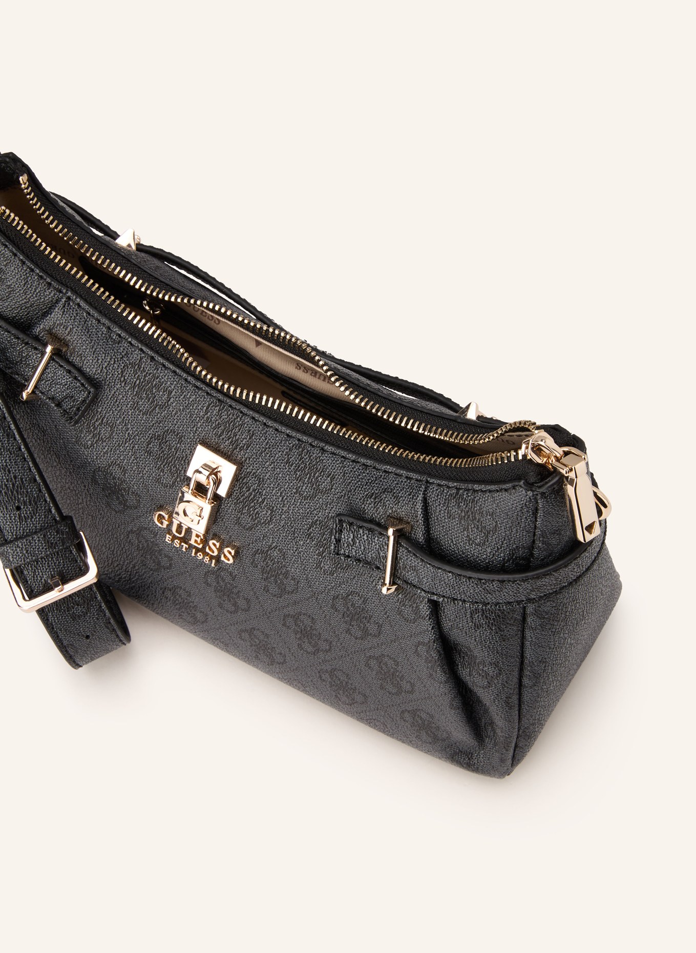 GUESS YESBA handbag: DARK GRAY / BLACK