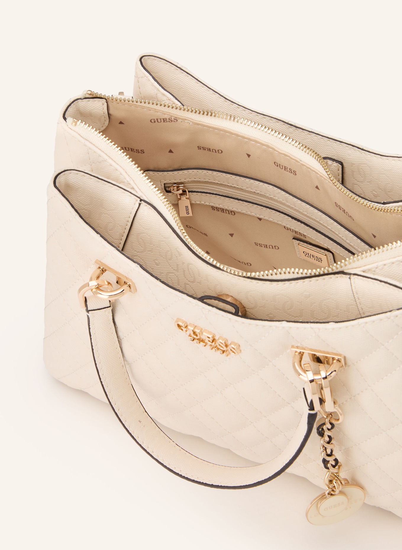 GUESS Torebka ISEMAY: KREMOWY