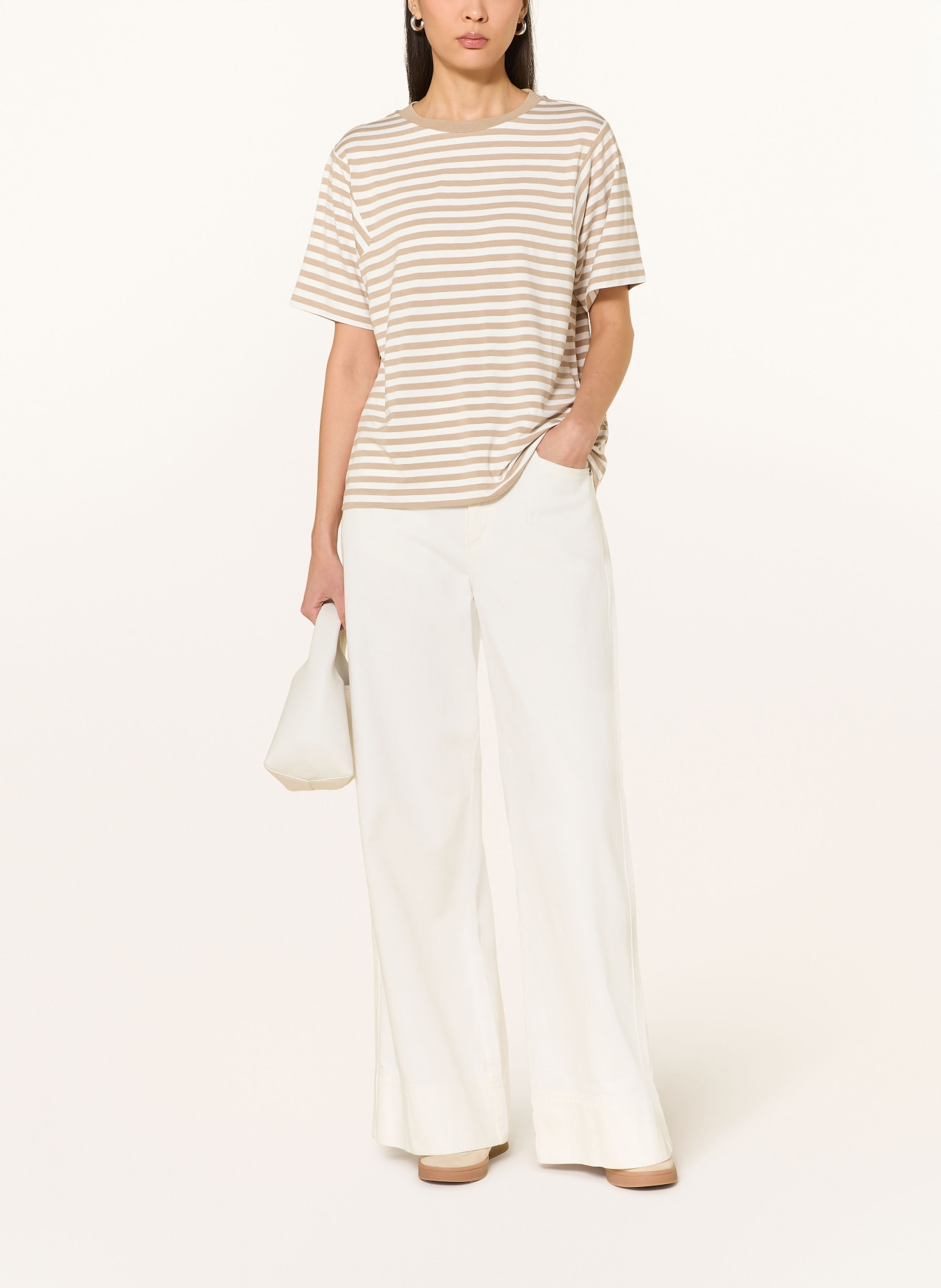 BOGNER T-Shirt RAYA: BEIGE / WEISS