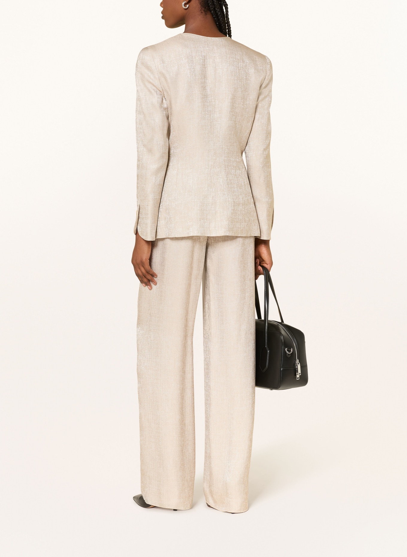 EMPORIO ARMANI kalhoty Marlene: ZLATÁ / STŘÍBRNÁ