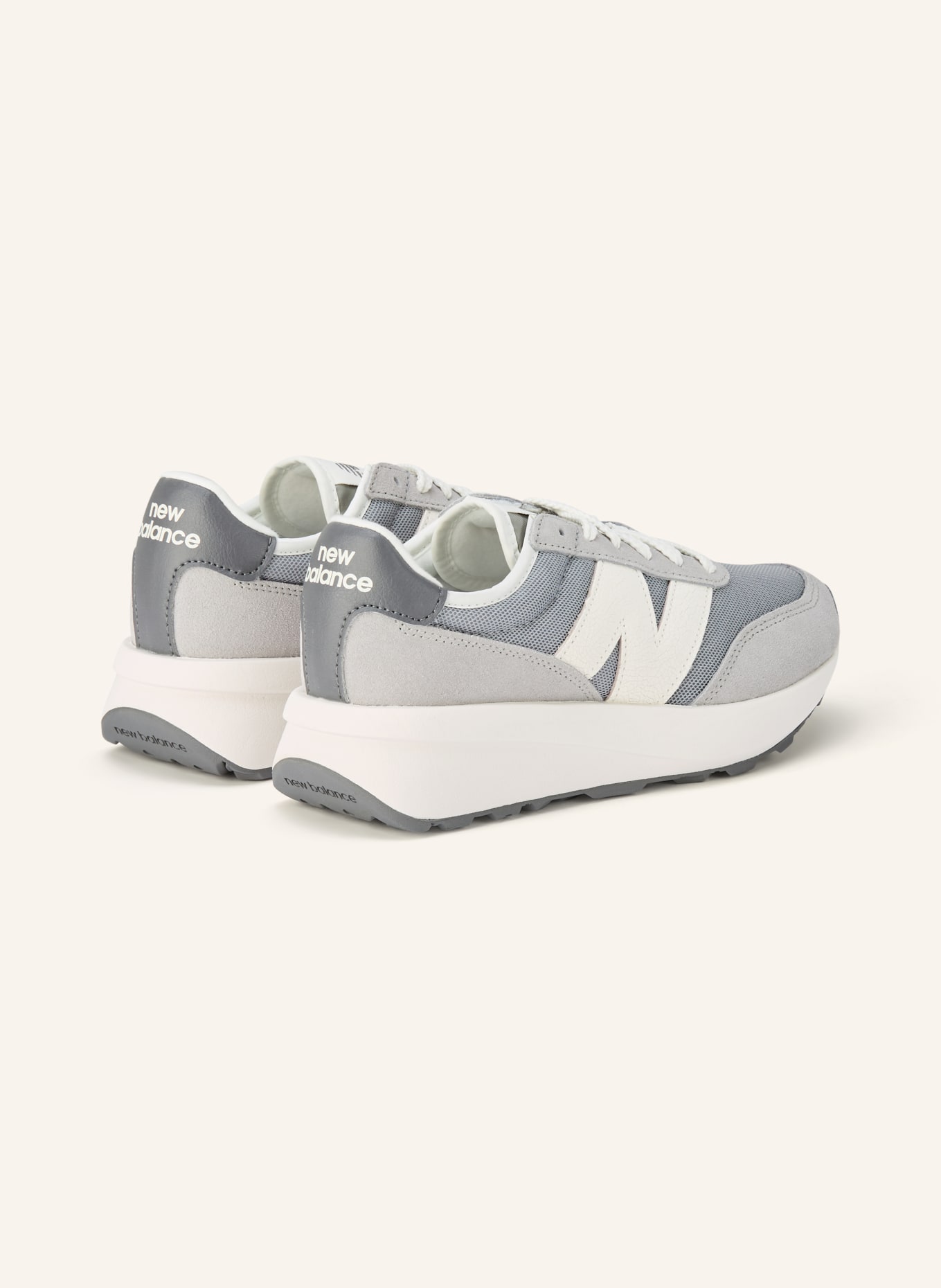 new balance Sneaker 370: GRAU / DUNKELGRAU / WEISS