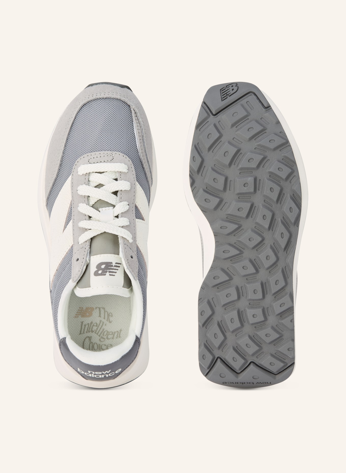 new balance Sneaker 370: GRAU / DUNKELGRAU / WEISS