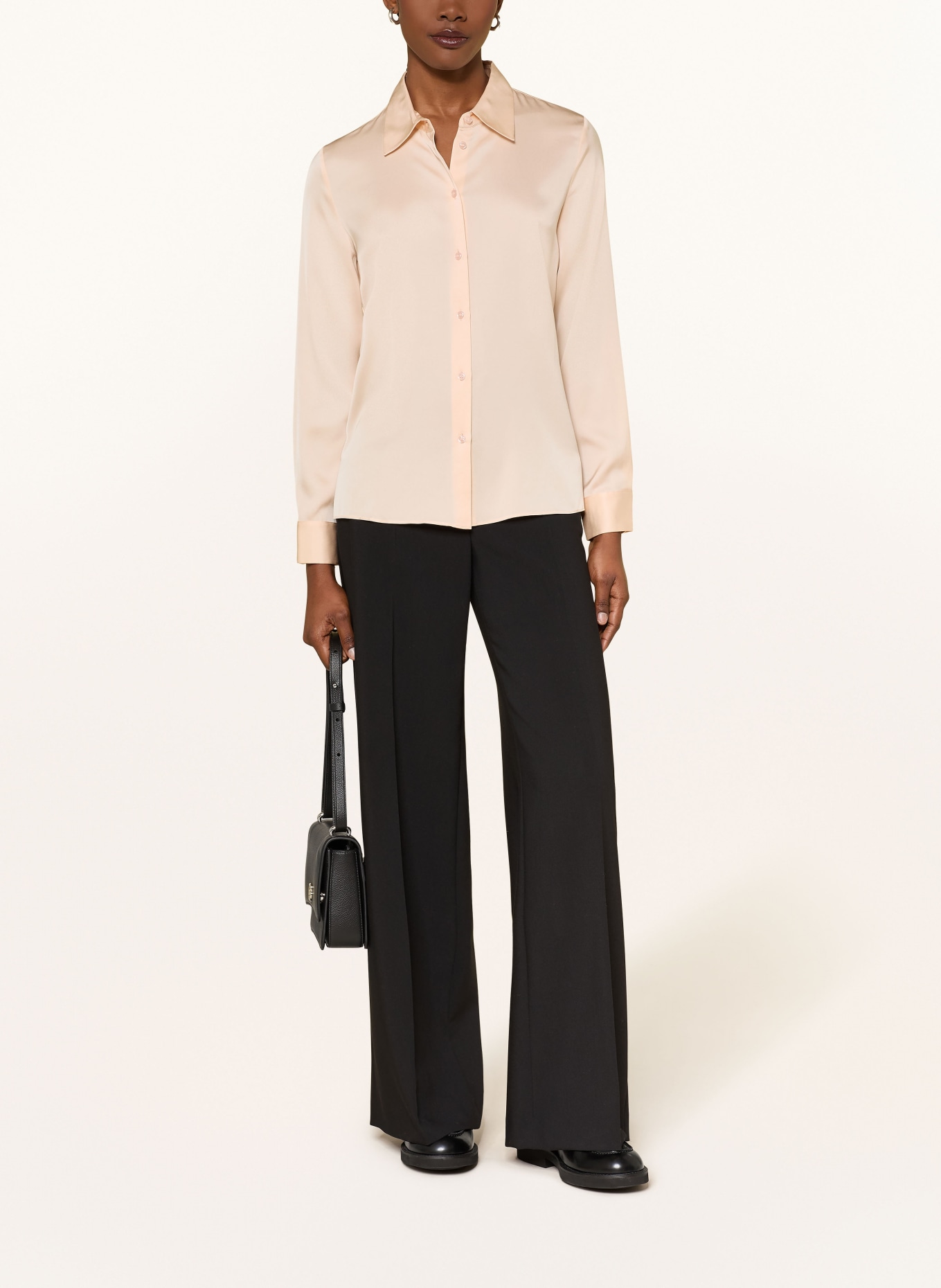 BOSS BONYA silk shirt blouse: CREAM