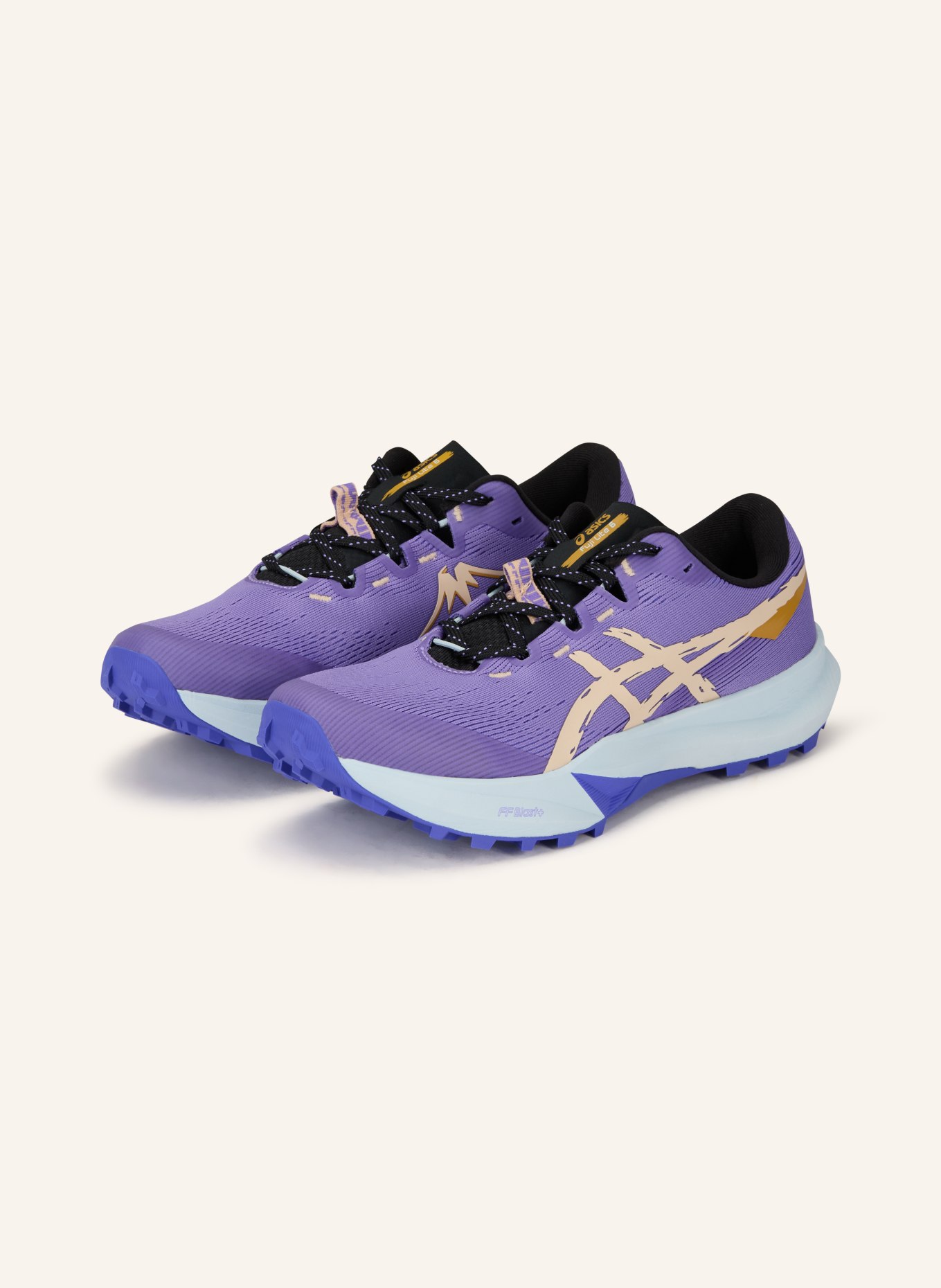 ASICS Trailrunning-Schuhe FUJI LITE 6: LILA / CAMEL / HELLGRAU