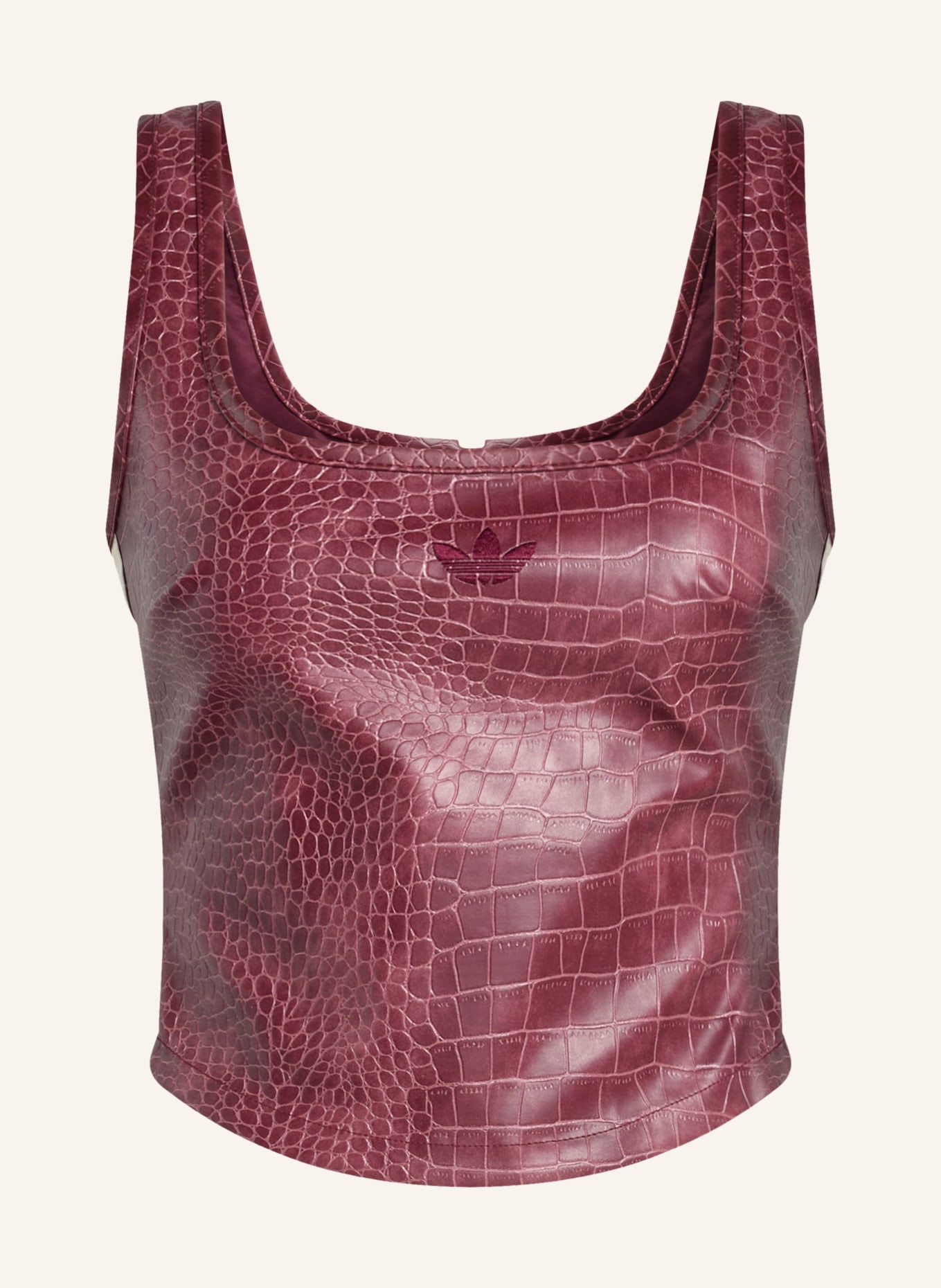 adidas Originals Top in Lederoptik: DUNKELROT