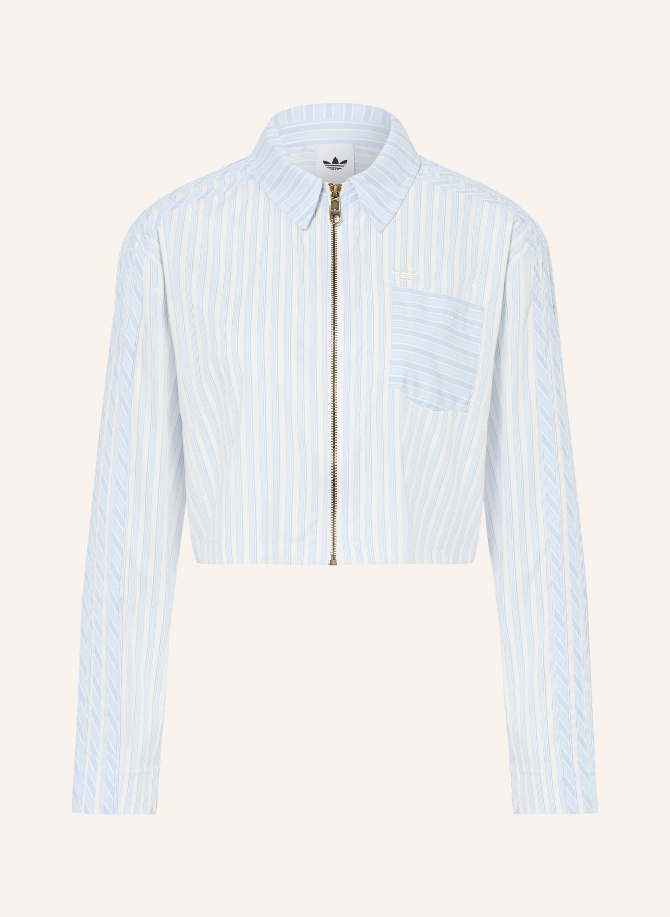 adidas Originals ESSENTIALS shirt blouse: WHITE / LIGHT BLUE