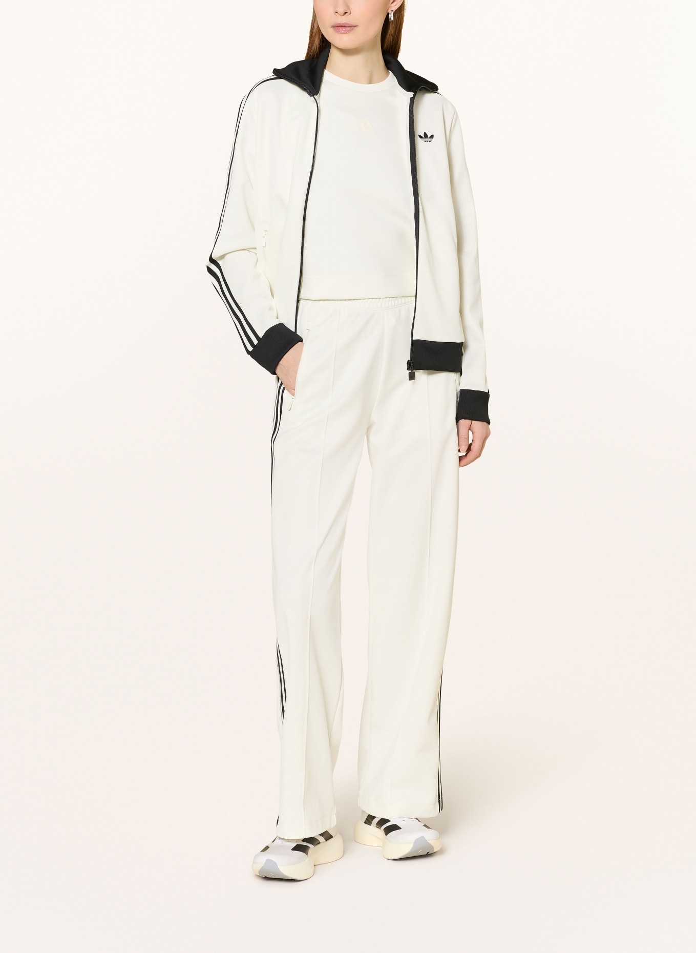 adidas Originals Track Pants CLASSIC: ECRU / BLACK