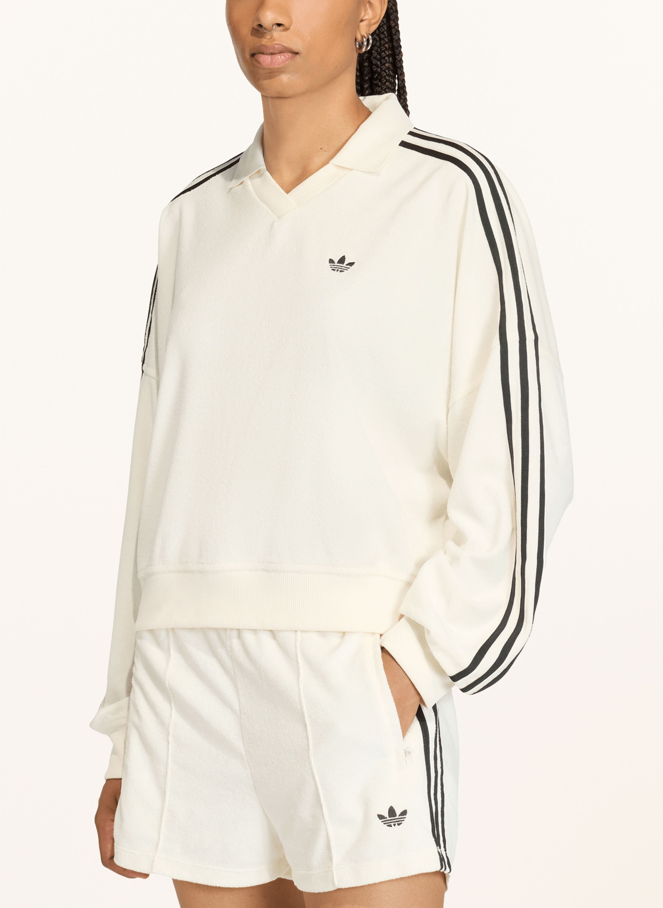 adidas Originals Bluza TERRY TOWEL: KREMOWY / CZARNY