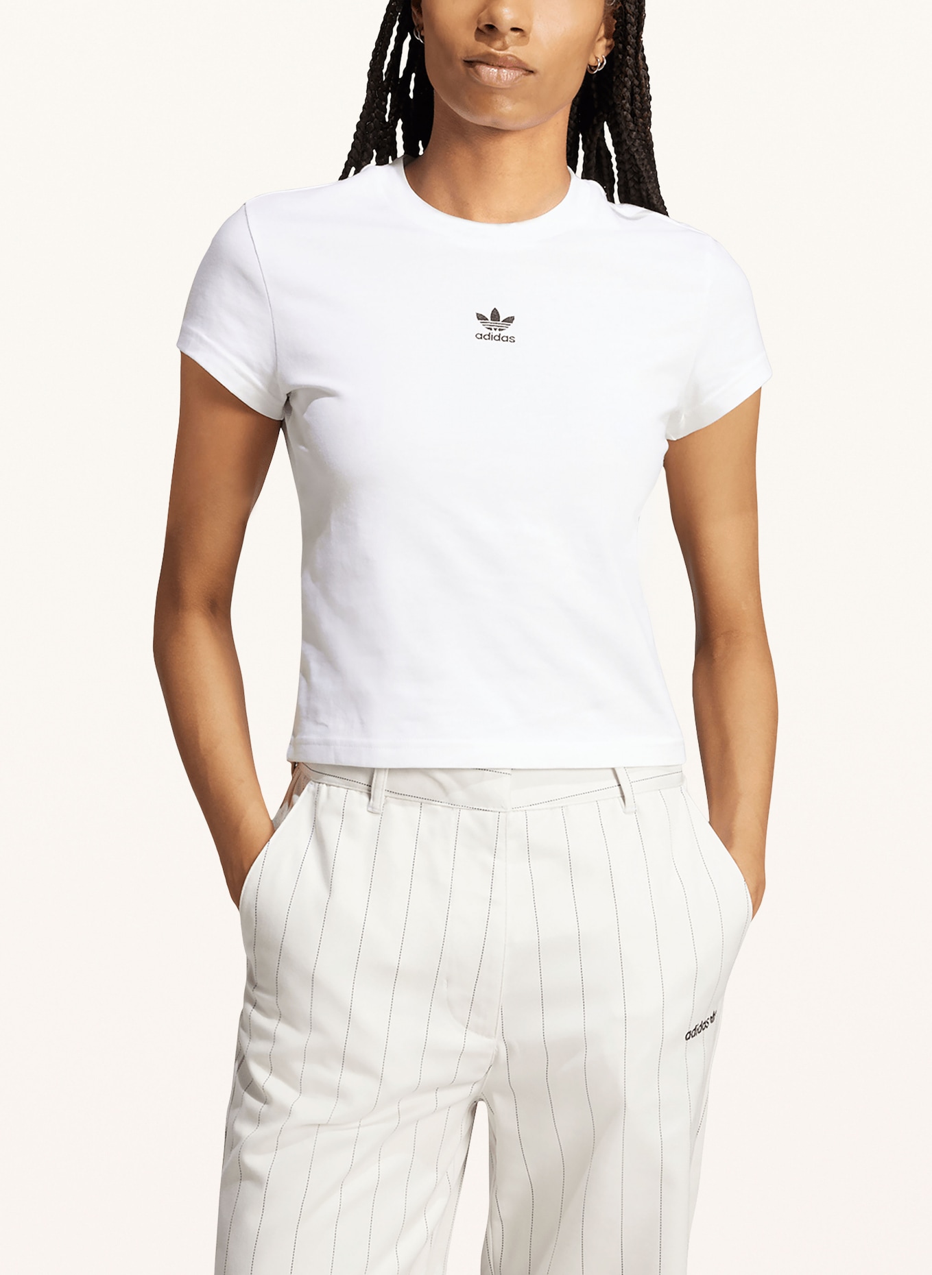 adidas Originals Tričko ESSENTIALS: BÍLÁ