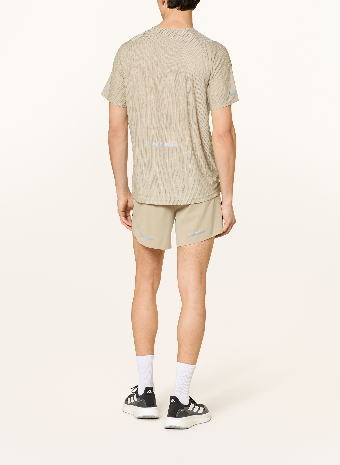 adidas ADI365 2-in-1 running shorts: BEIGE