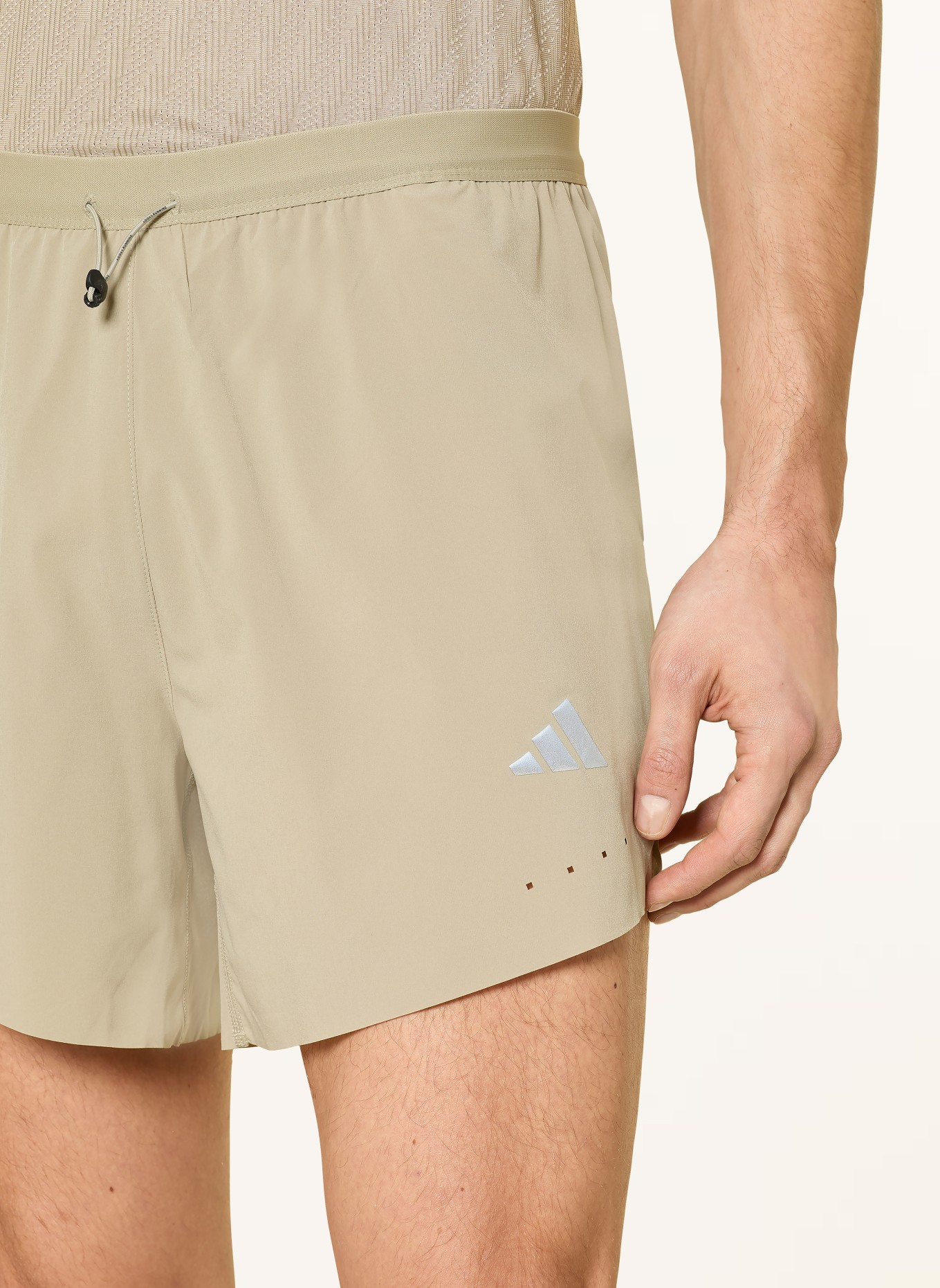 adidas ADI365 2-in-1 running shorts: BEIGE
