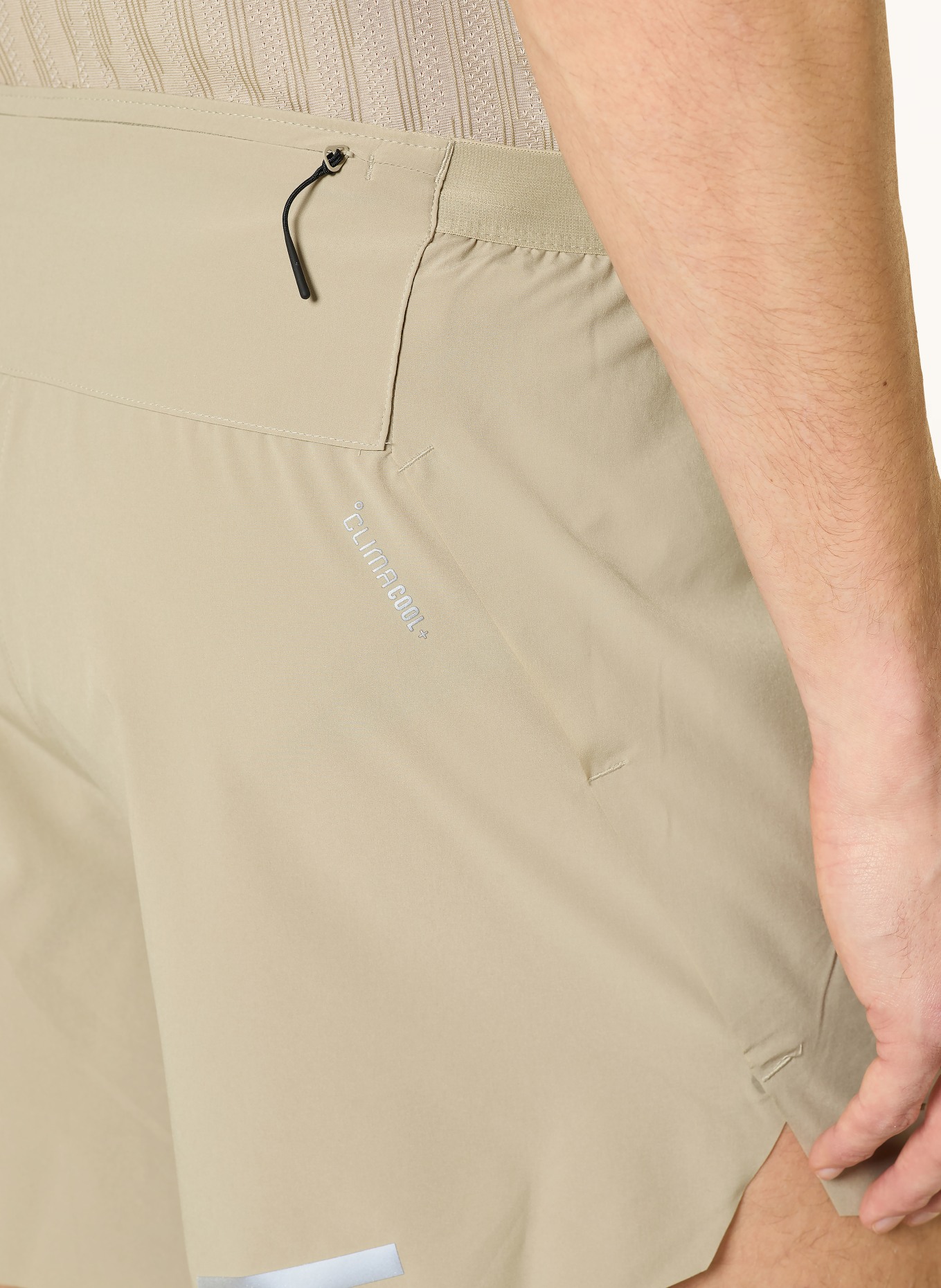 adidas ADI365 2-in-1 running shorts: BEIGE