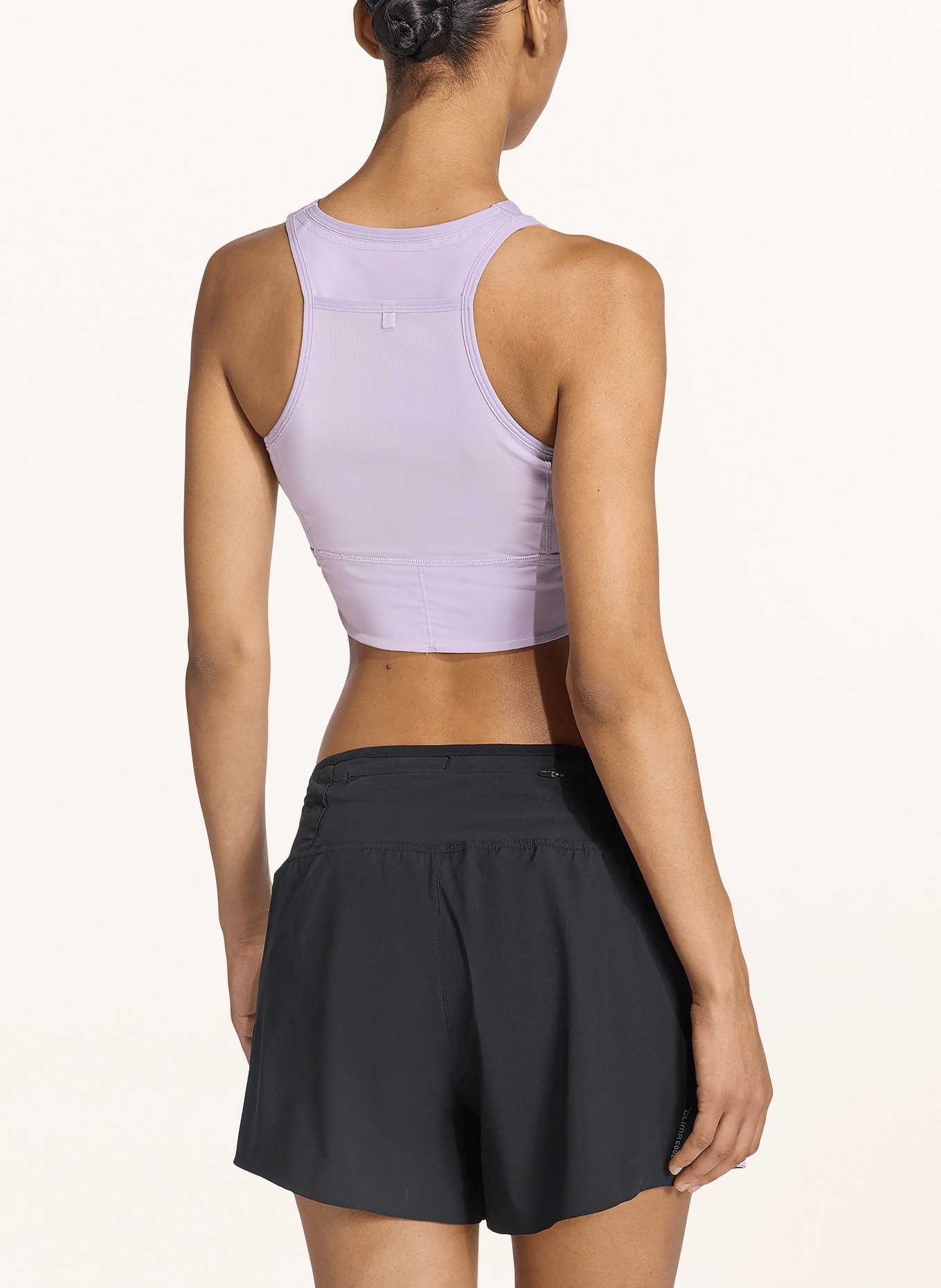 adidas Běžecké tričko ADIZERO CROP: SVĚTLE FIALOVÁ