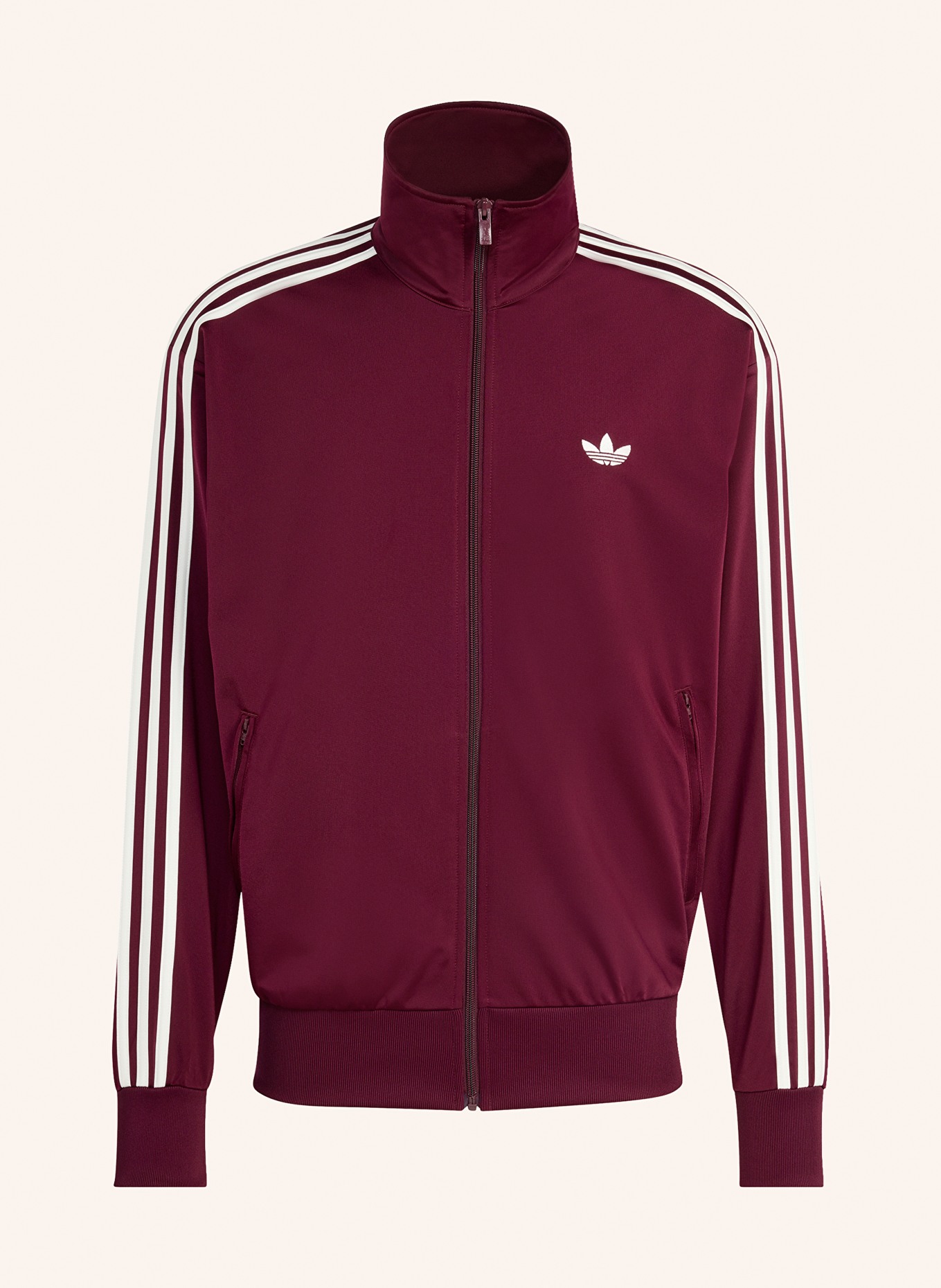 adidas Originals Tréninková bunda FIREBIRD: TMAVĚ ČERVENÁ / BÍLÁ
