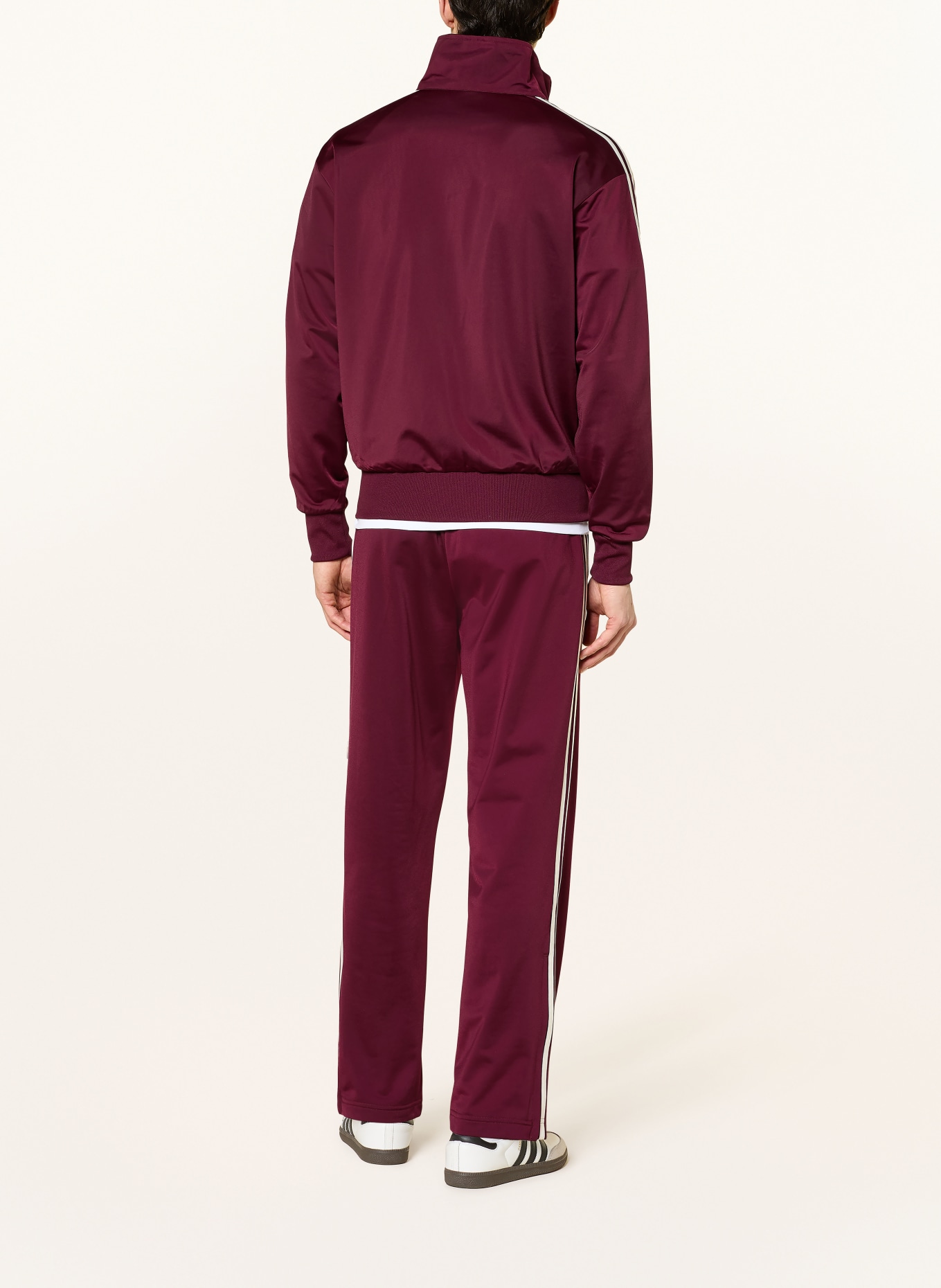 adidas Originals Tréninková bunda FIREBIRD: TMAVĚ ČERVENÁ / BÍLÁ