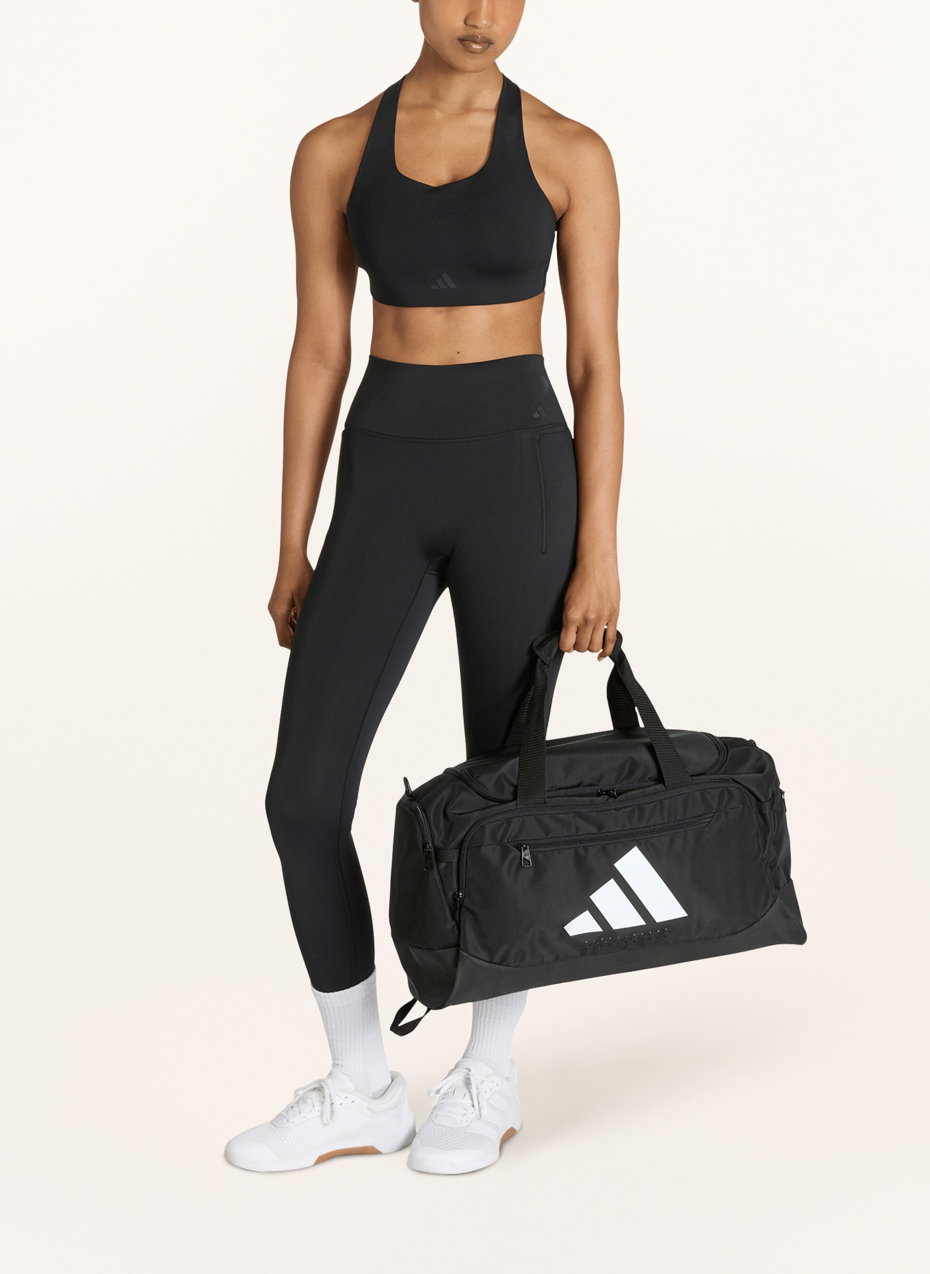 adidas Sport-BH OPTIME POWER: SCHWARZ