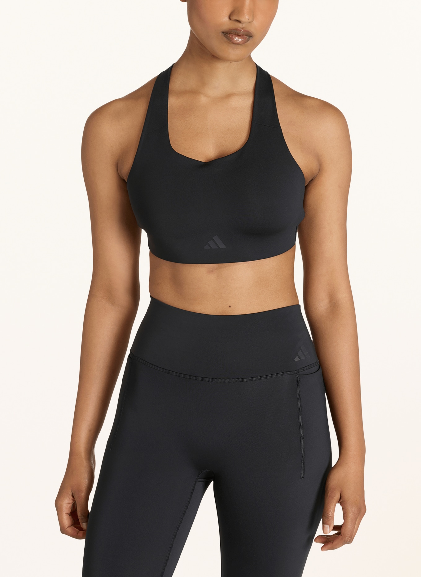 adidas Sport-BH OPTIME POWER: SCHWARZ