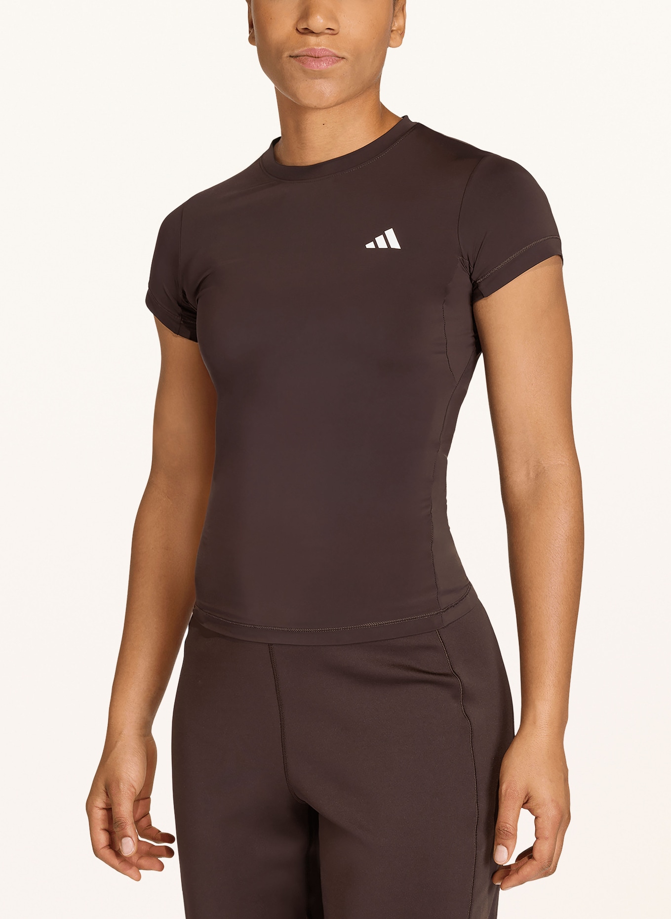 adidas T-Shirt POWER ESSENTIALS: DUNKELBRAUN