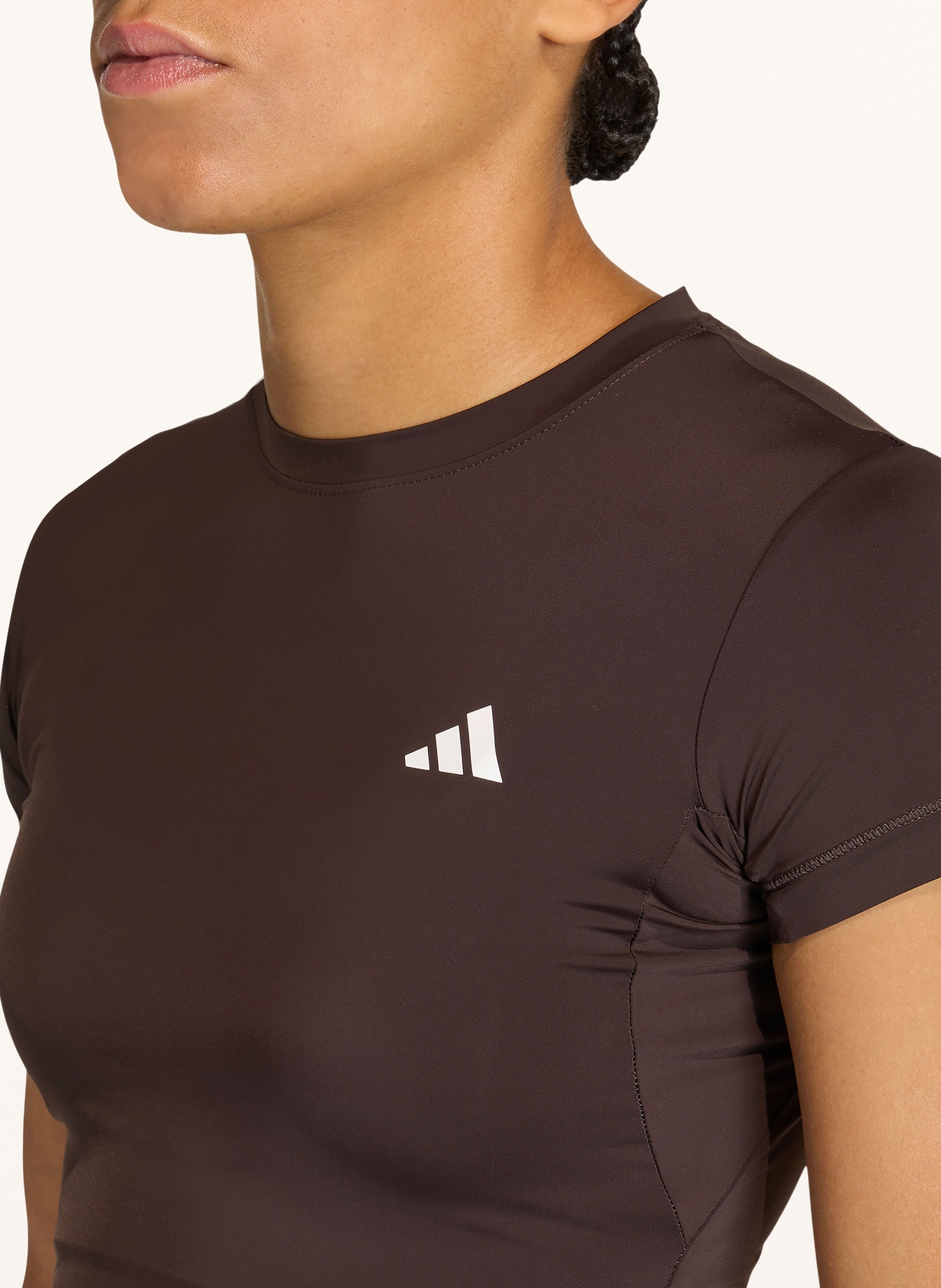 adidas T-Shirt POWER ESSENTIALS: DUNKELBRAUN