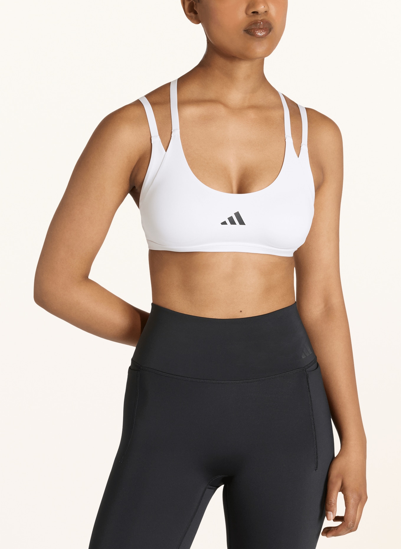 adidas Sportovní podprsenka OPTIME: BÍLÁ