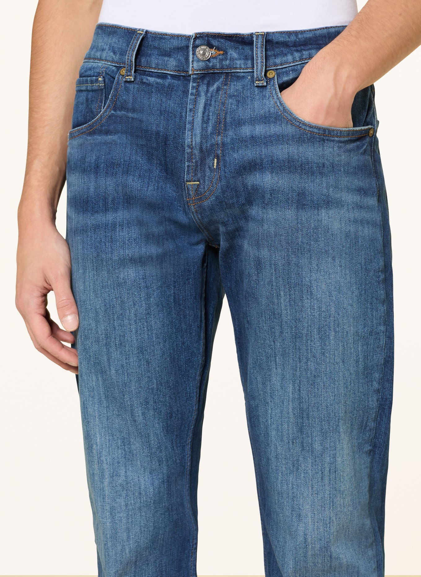 7 for all mankind Dżinsy THE STRAIGHT Straight Fit: 1XZ Mid Blue